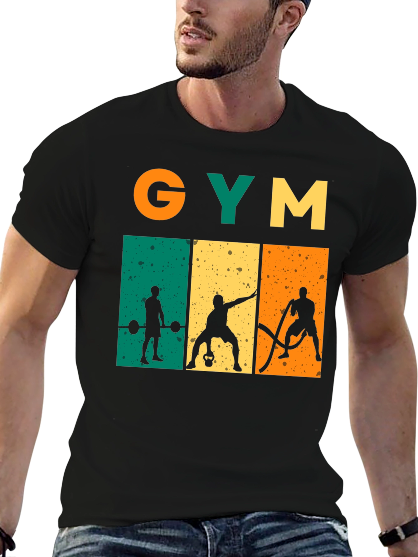 Retro Gym Workout Graphic T-Shirt