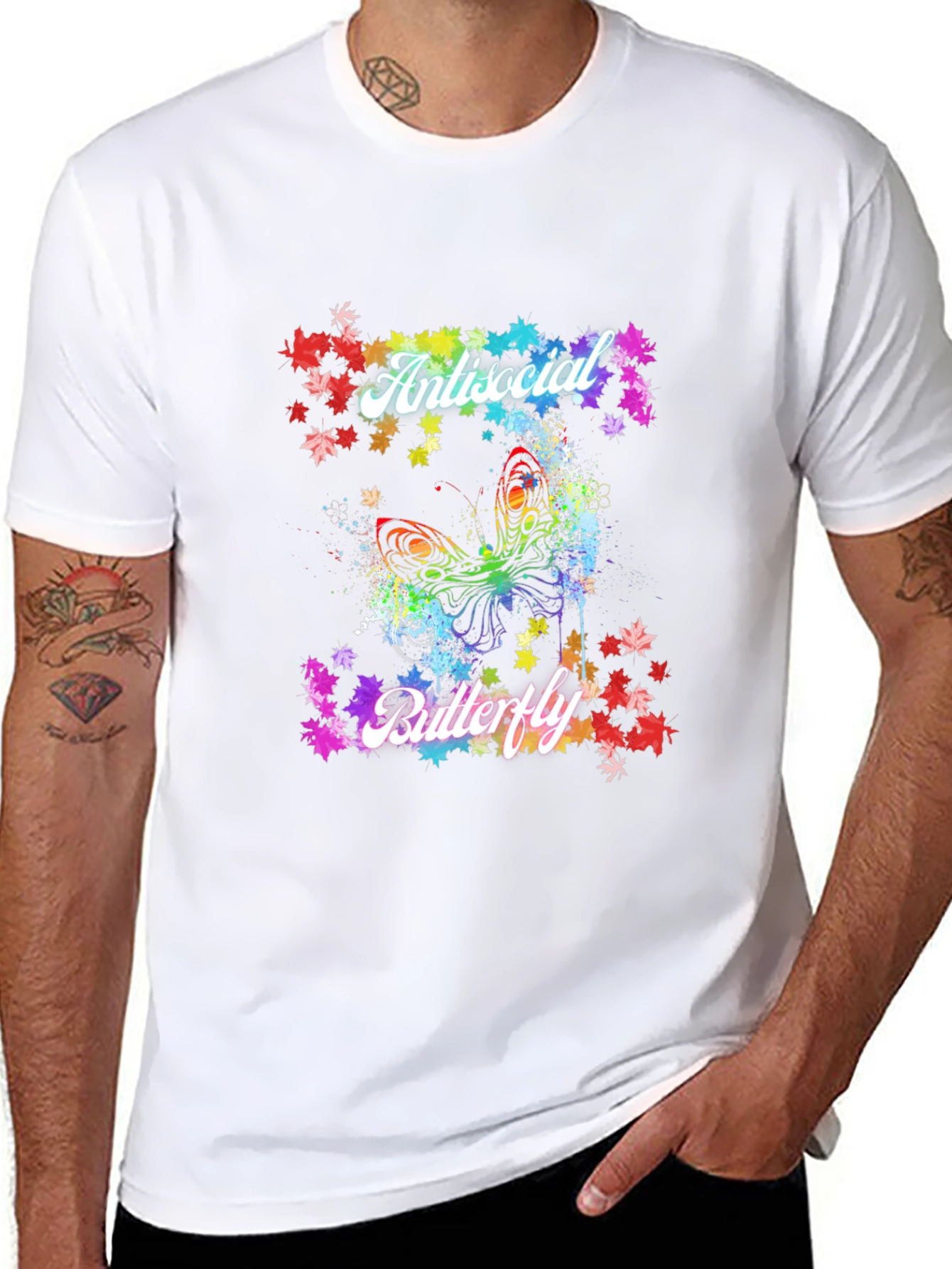 Antisocial Butterfly Graphic T-Shirt