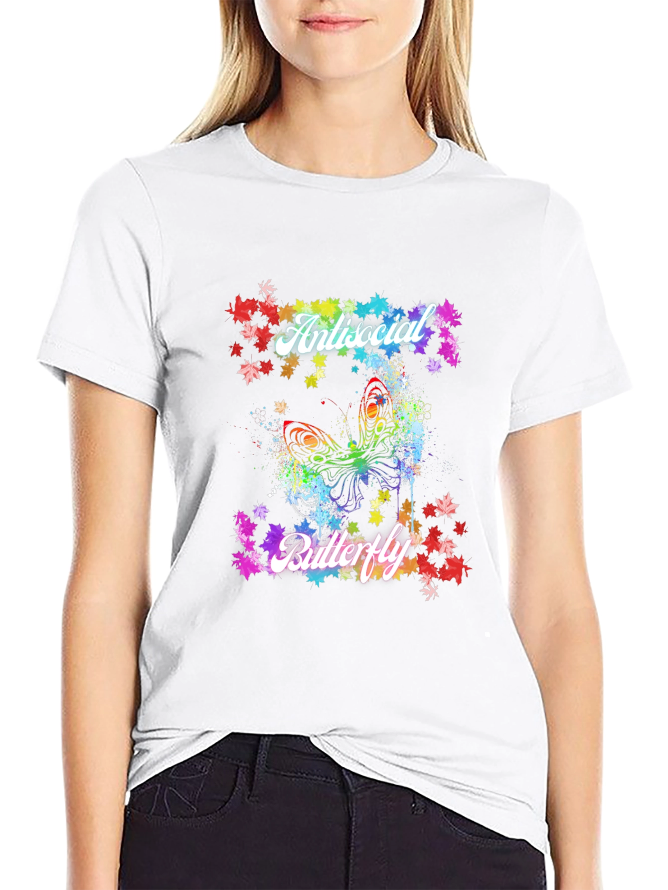 Antisocial Butterfly Graphic T-Shirt