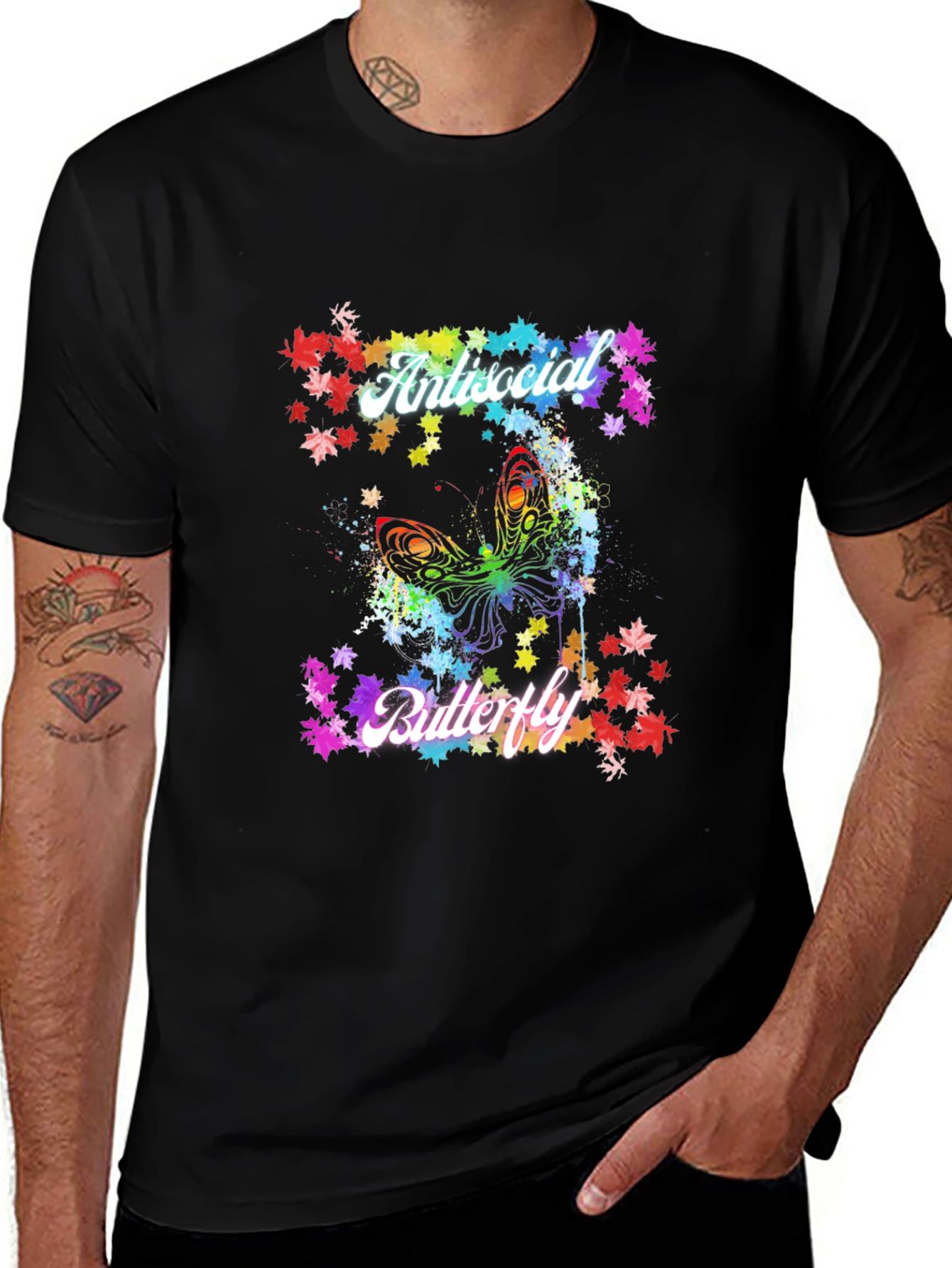 Antisocial Butterfly Graphic T-Shirt