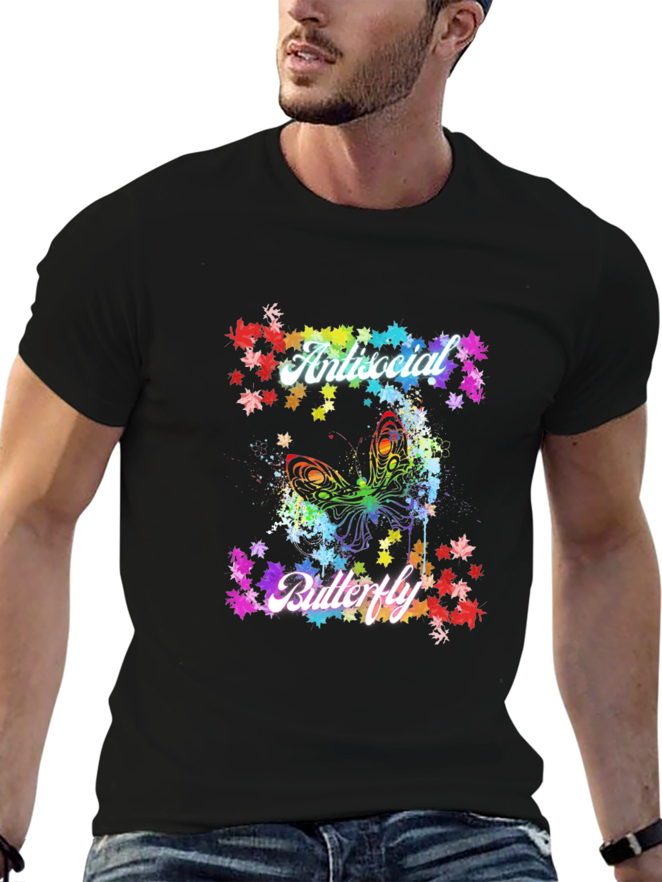 Antisocial Butterfly Graphic T-Shirt