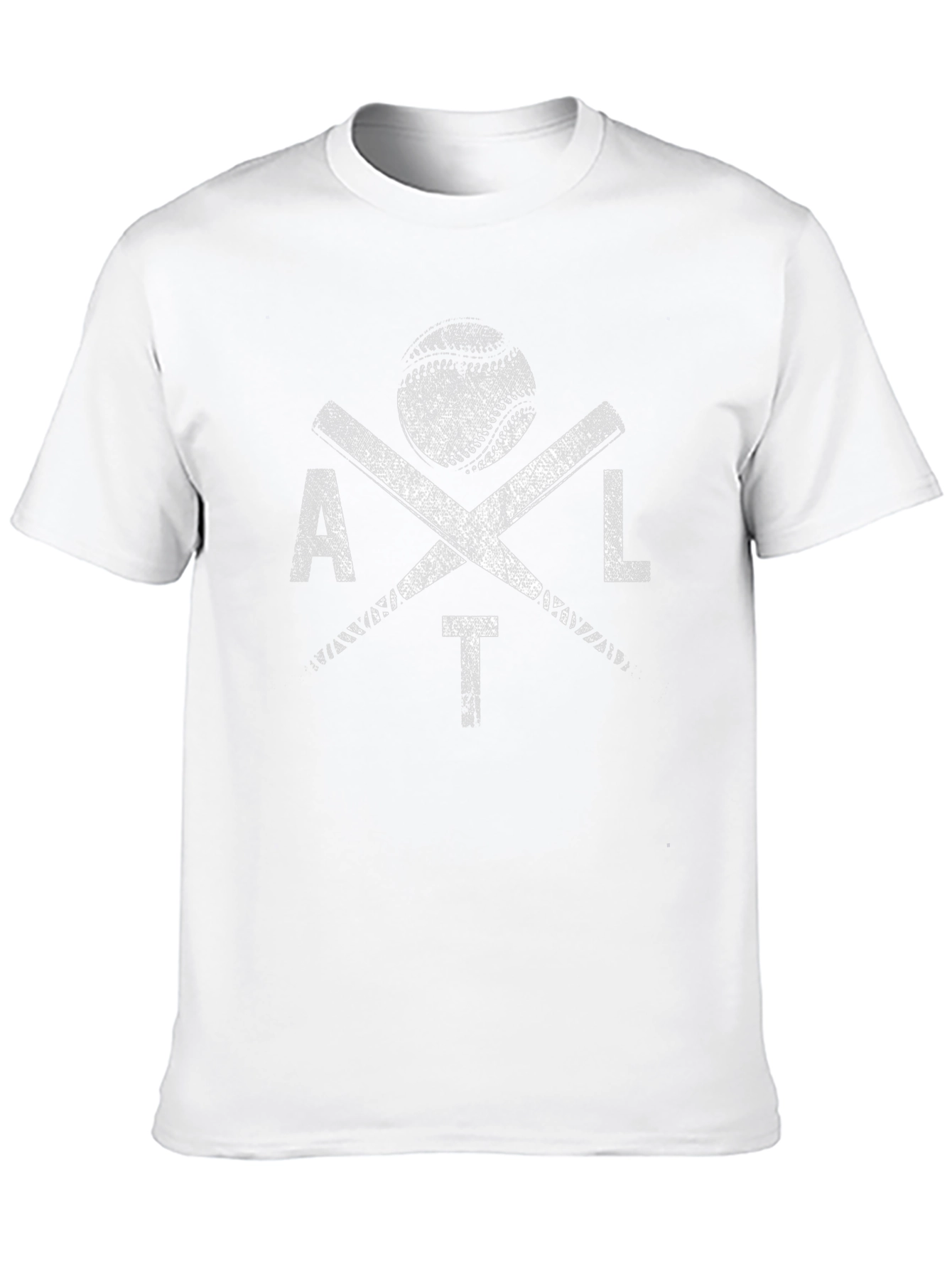 Distressed ATL Baseball Graphic T-Shirt