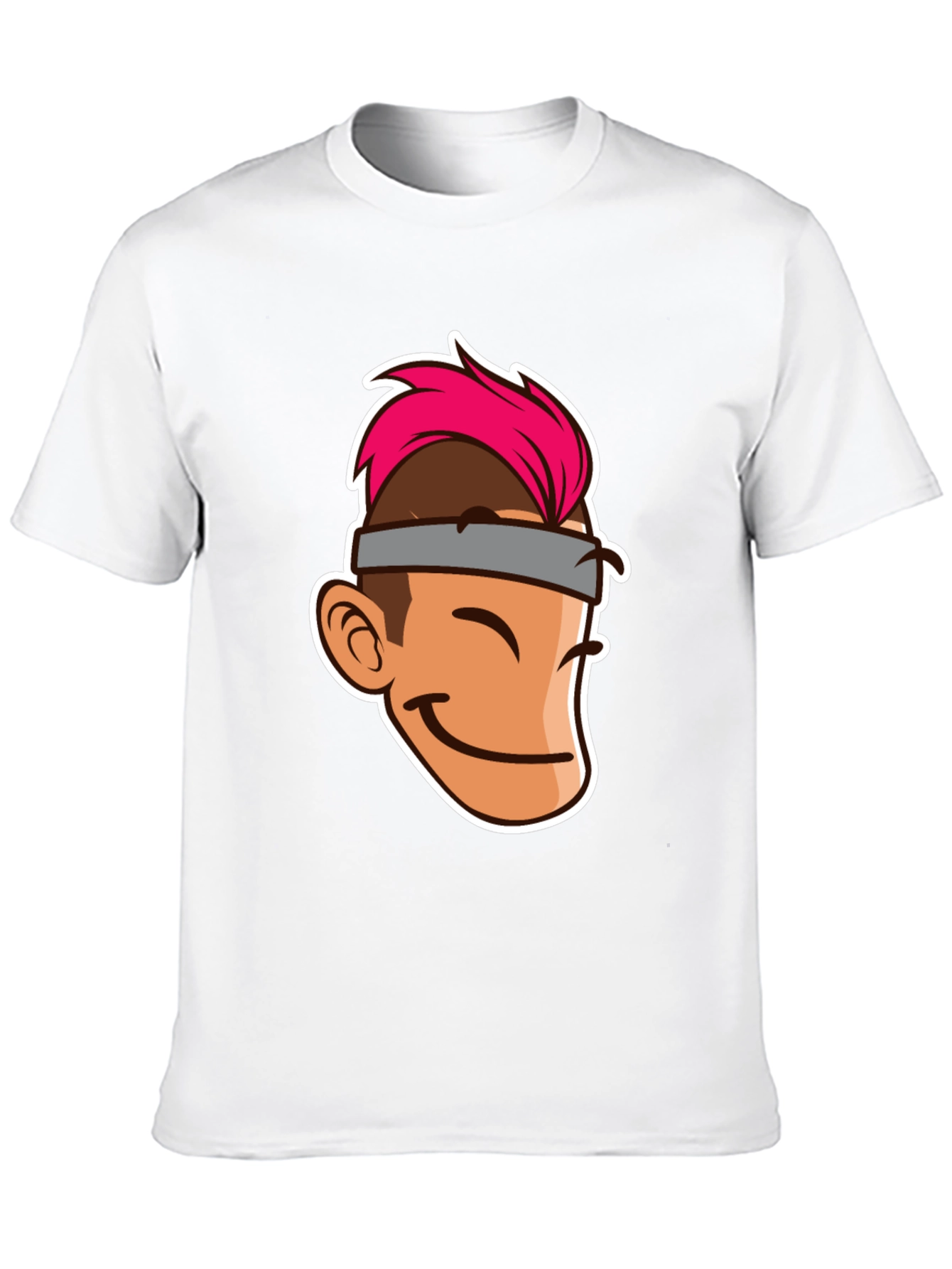 Cartoon Character Graphic Tee - Black T-Shirt