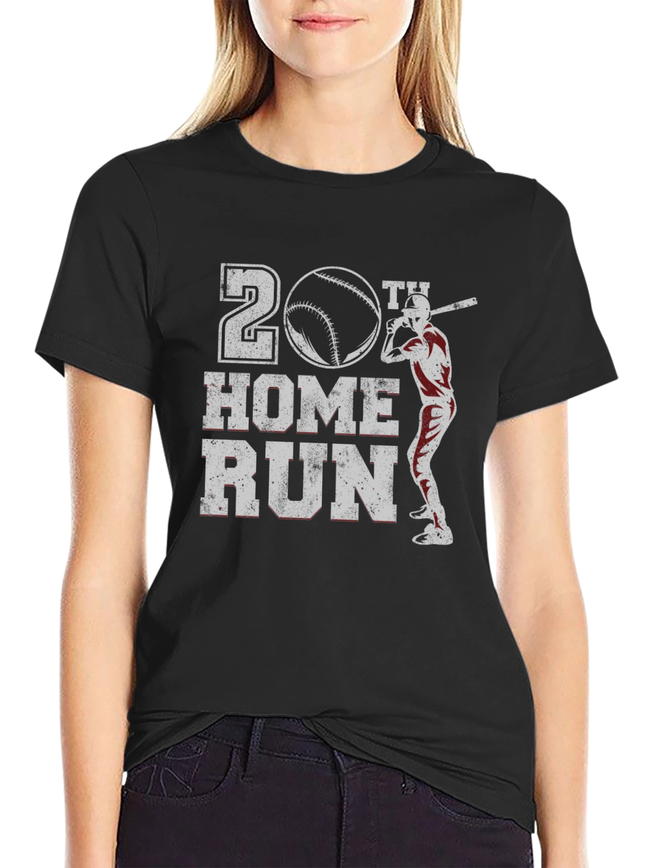 20th Home Run Baseball Graphic T-Shirt
