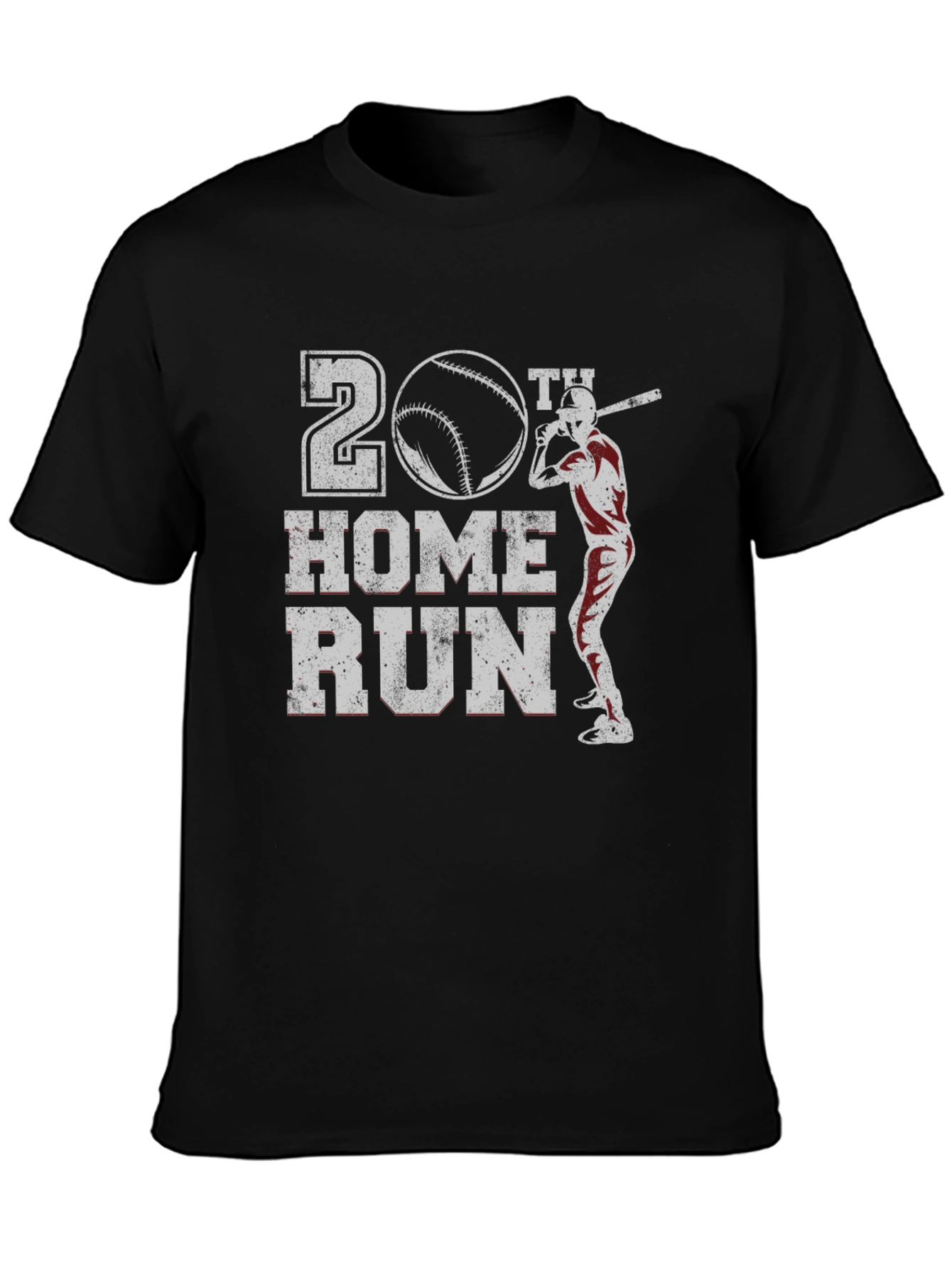 20th Home Run Baseball Graphic T-Shirt
