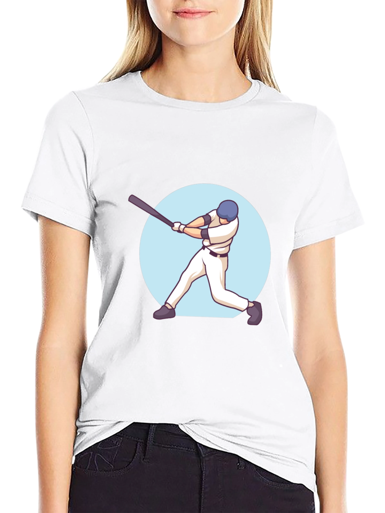 Baseball Player Graphic Tee - Stylish and Comfortable