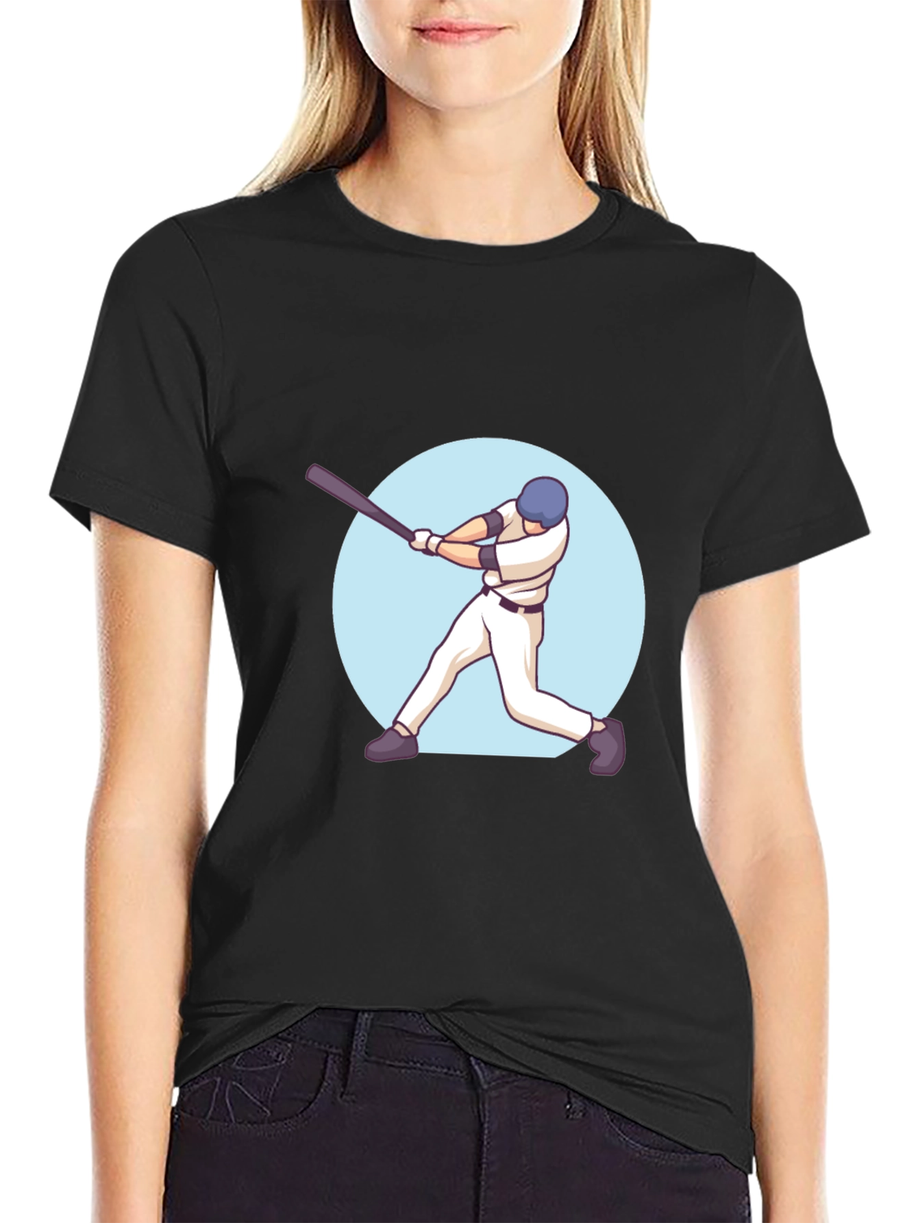 Baseball Player Graphic Tee - Stylish and Comfortable