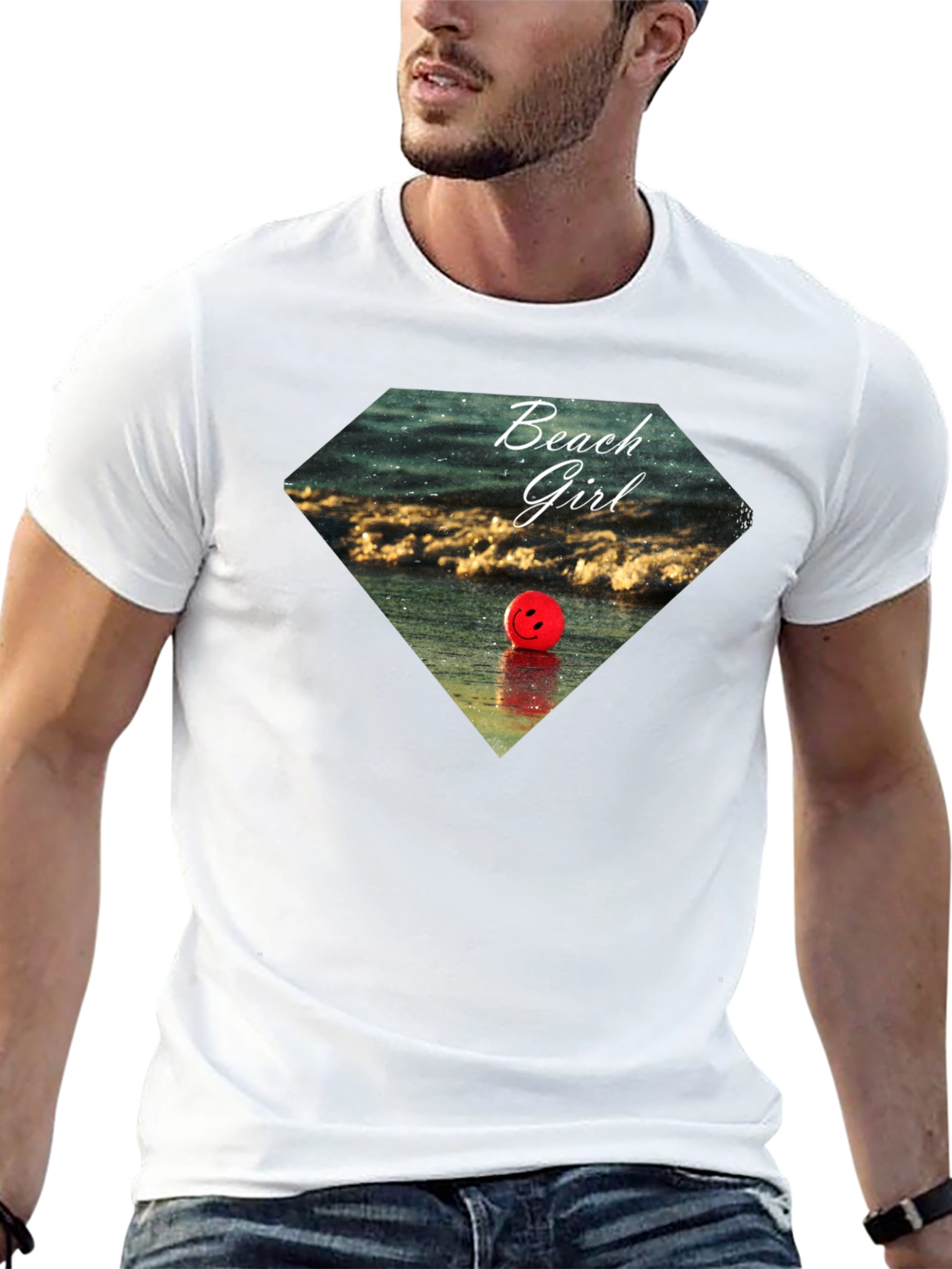 Beach Girl Graphic Tee - Black Casual T-Shirt