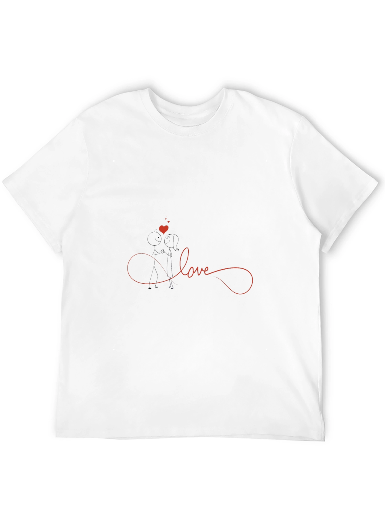 Love Infinity Heart T-Shirt - Black Casual Tee