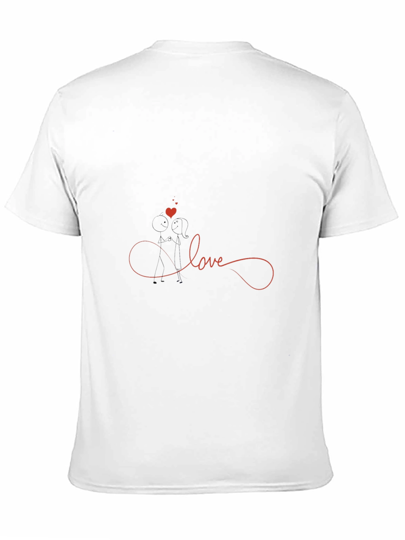 Love Infinity Heart T-Shirt - Black Casual Tee