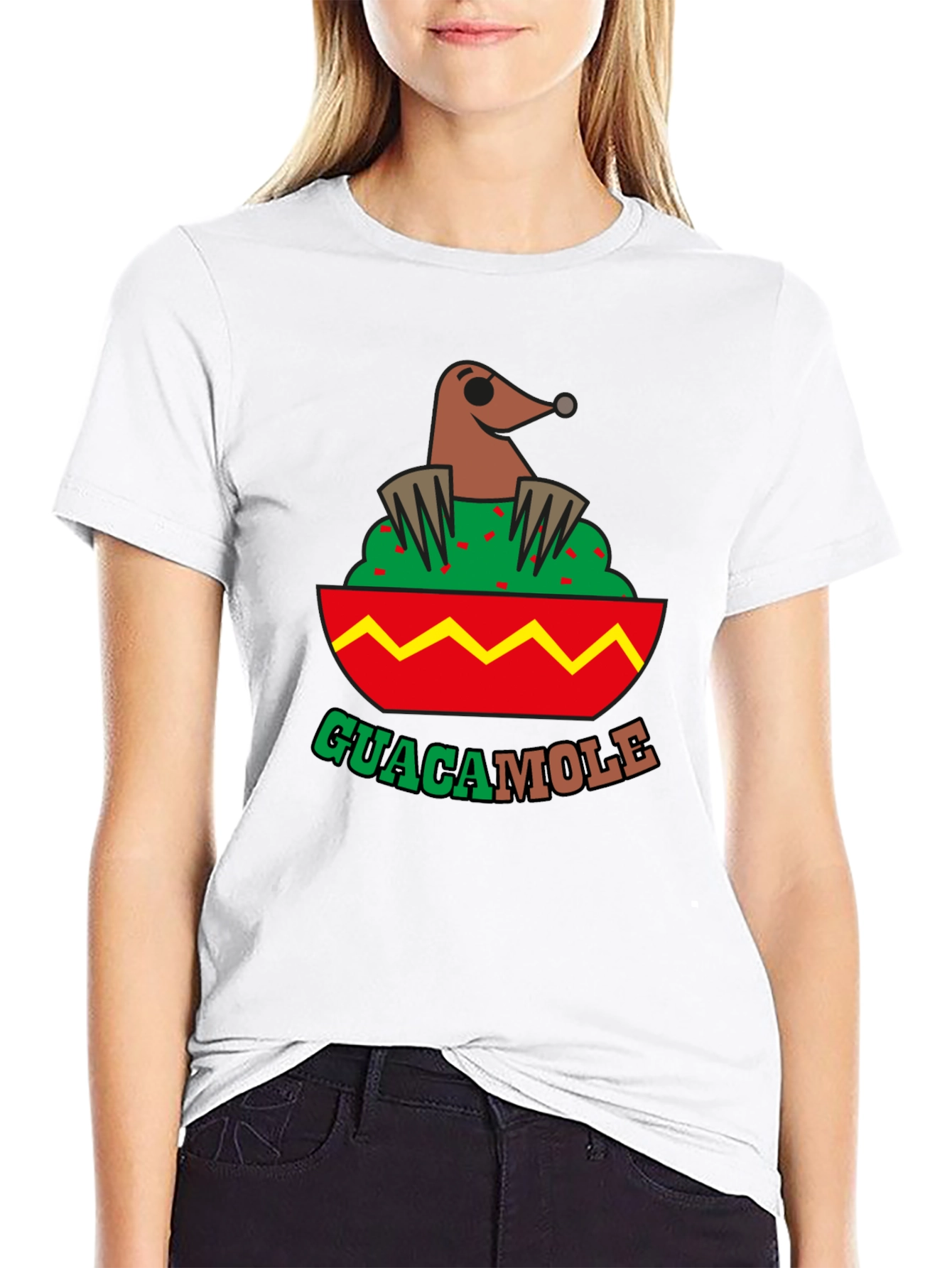 Guacamole Mole T-Shirt - Novelty Food Pun Tee