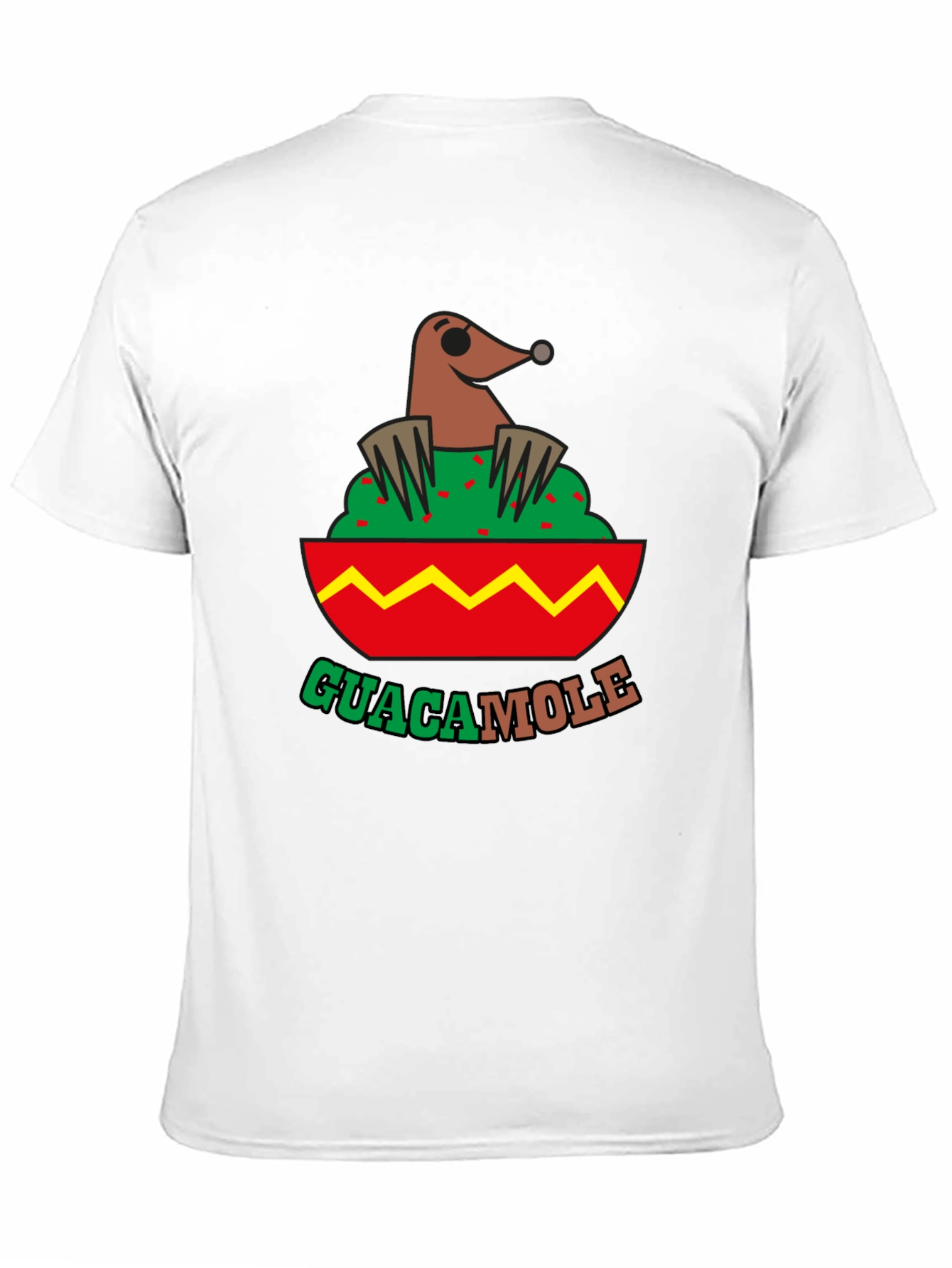 Guacamole Mole T-Shirt - Novelty Food Pun Tee