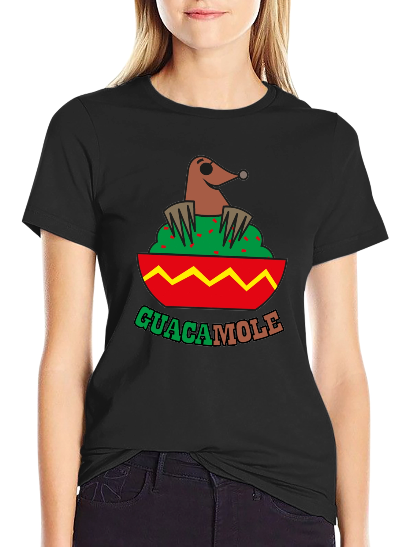 Guacamole Mole T-Shirt - Novelty Food Pun Tee