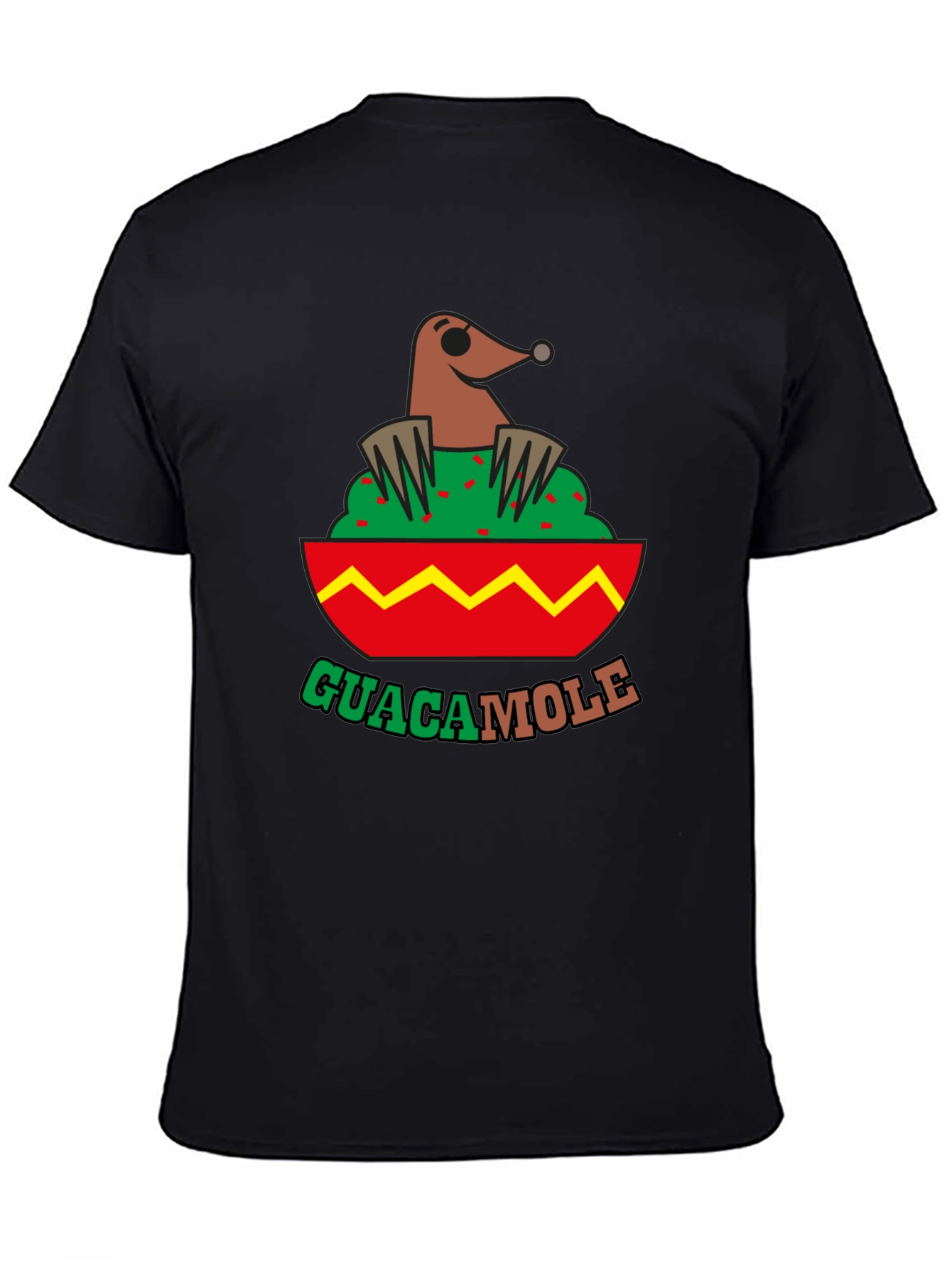 Guacamole Mole T-Shirt - Novelty Food Pun Tee