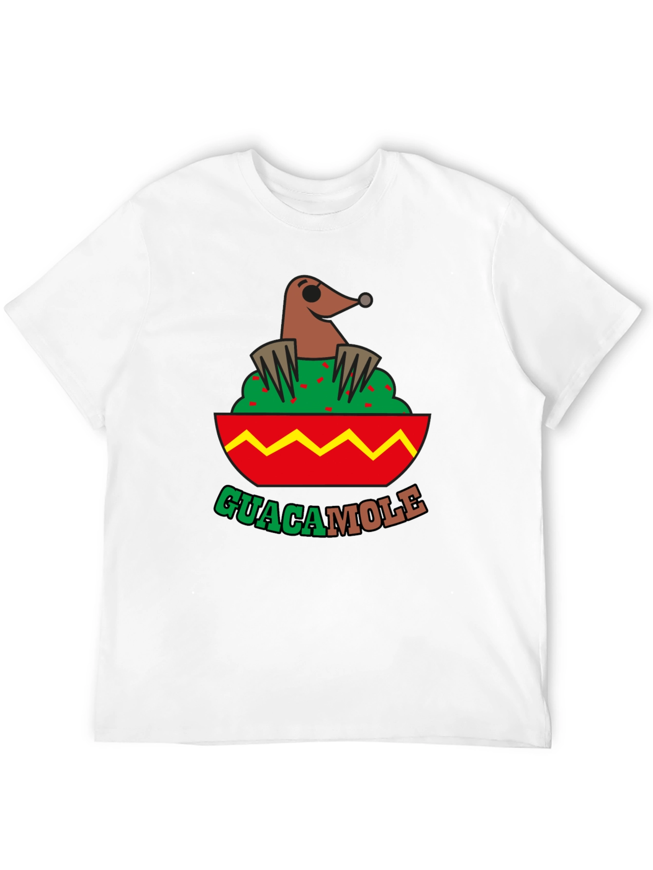 Guacamole Mole T-Shirt - Novelty Food Pun Tee