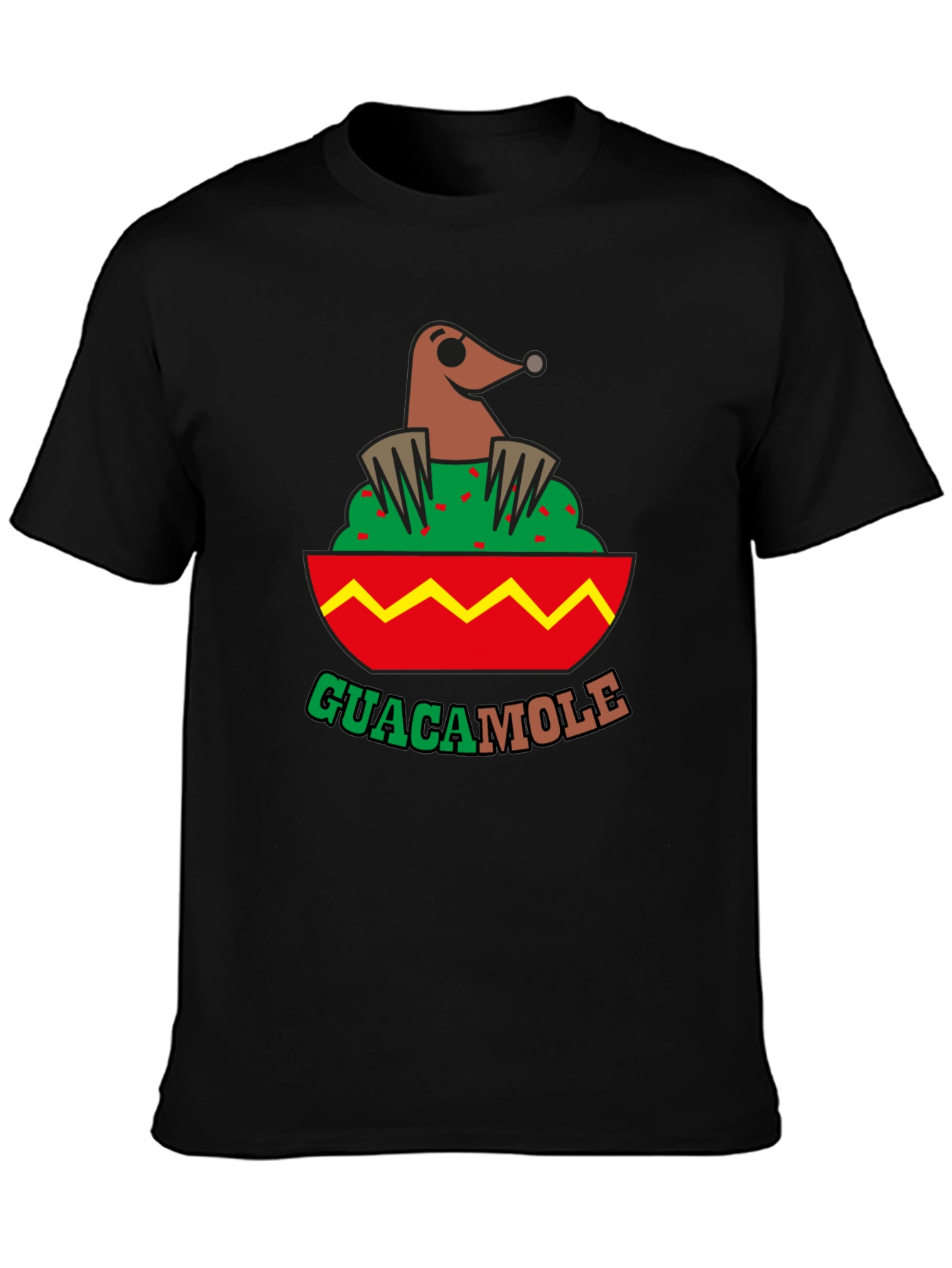 Guacamole Mole T-Shirt - Novelty Food Pun Tee