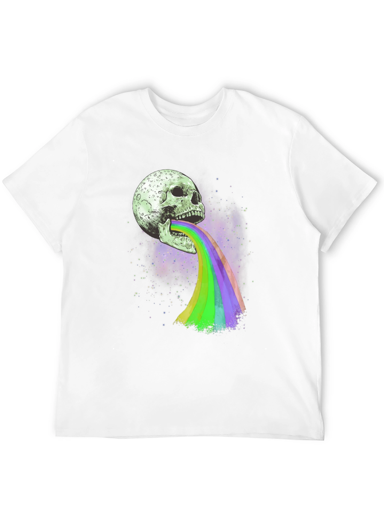 Skull Rainbow Graphic Tee - Unique Design