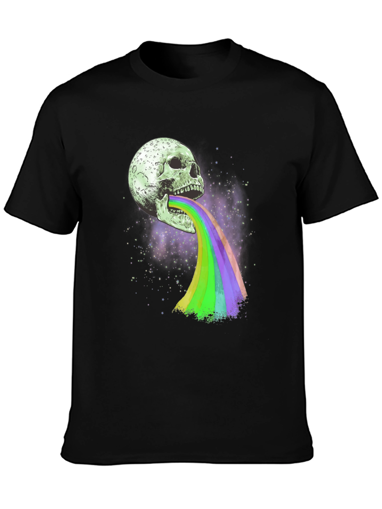 Skull Rainbow Graphic Tee - Unique Design
