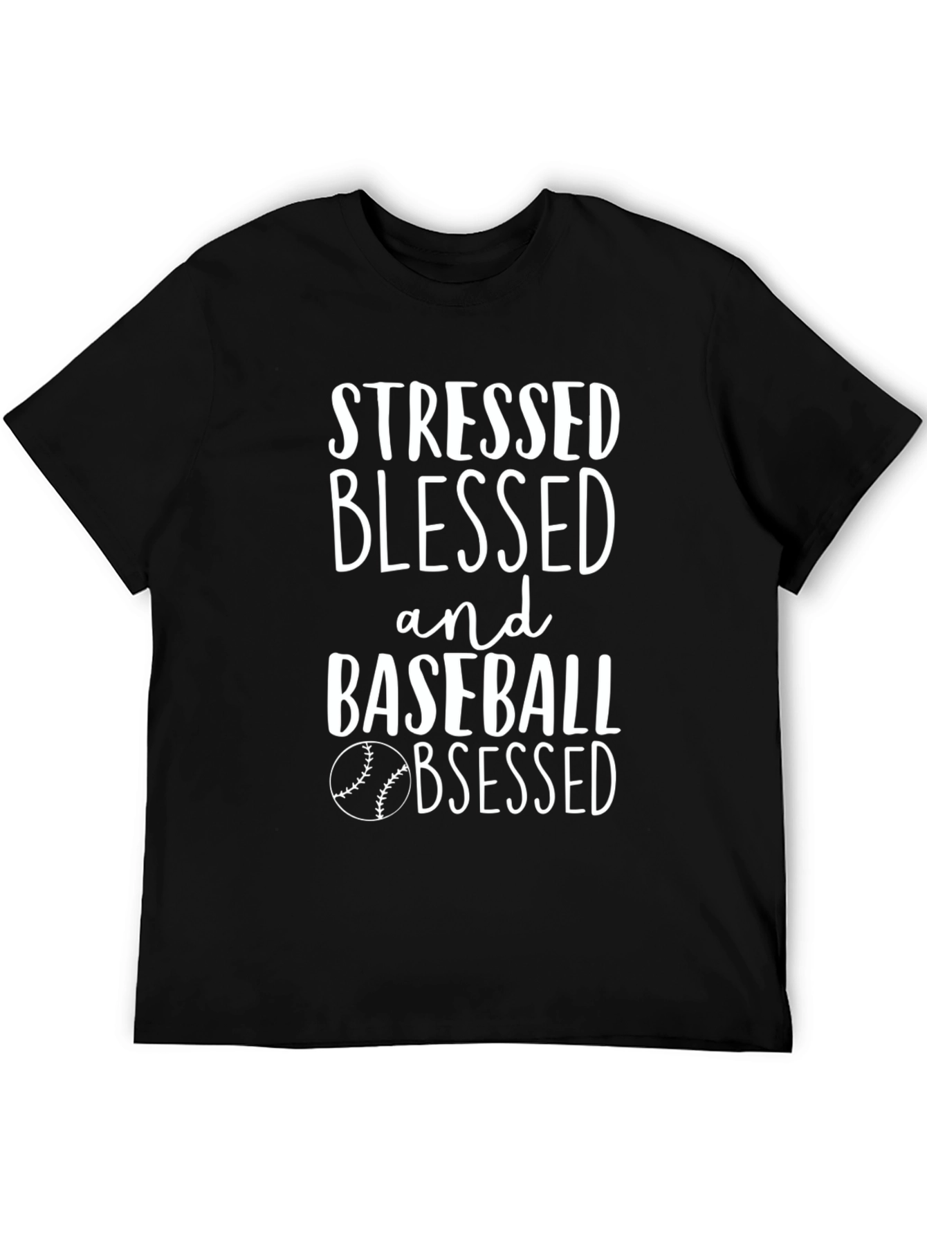 Stressed Blessed Baseball Obsessed Tee