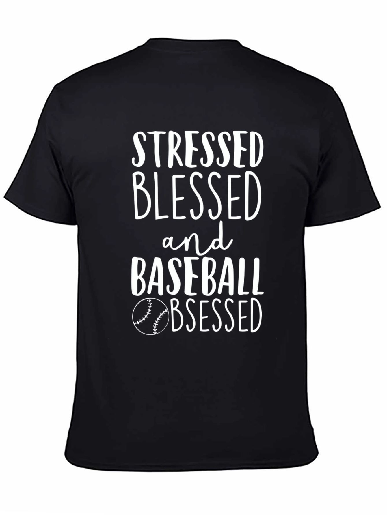 Stressed Blessed Baseball Obsessed Tee