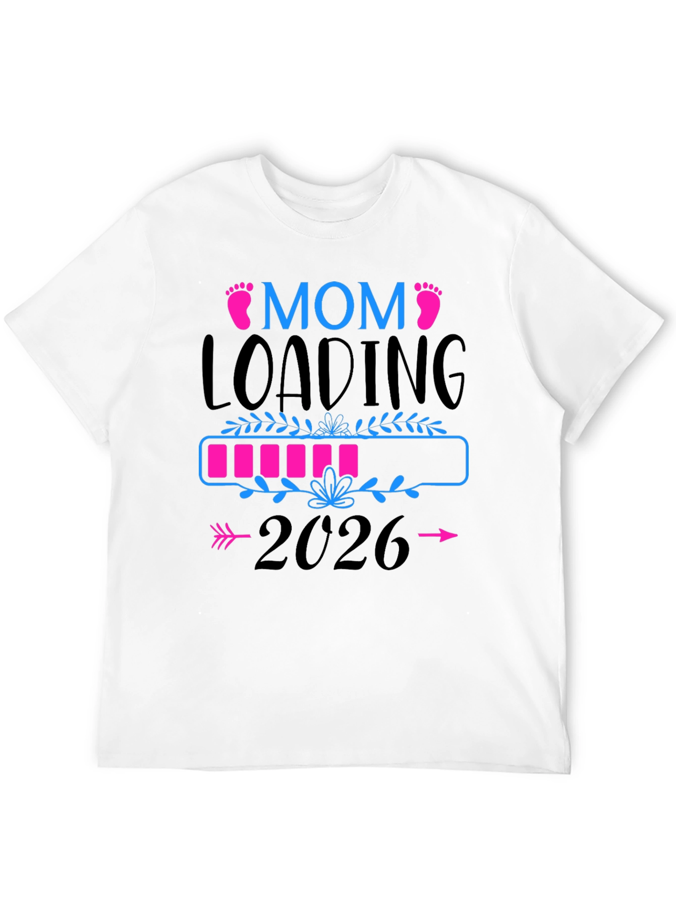 Mom Loading 2026 Pregnancy Announcement T-Shirt