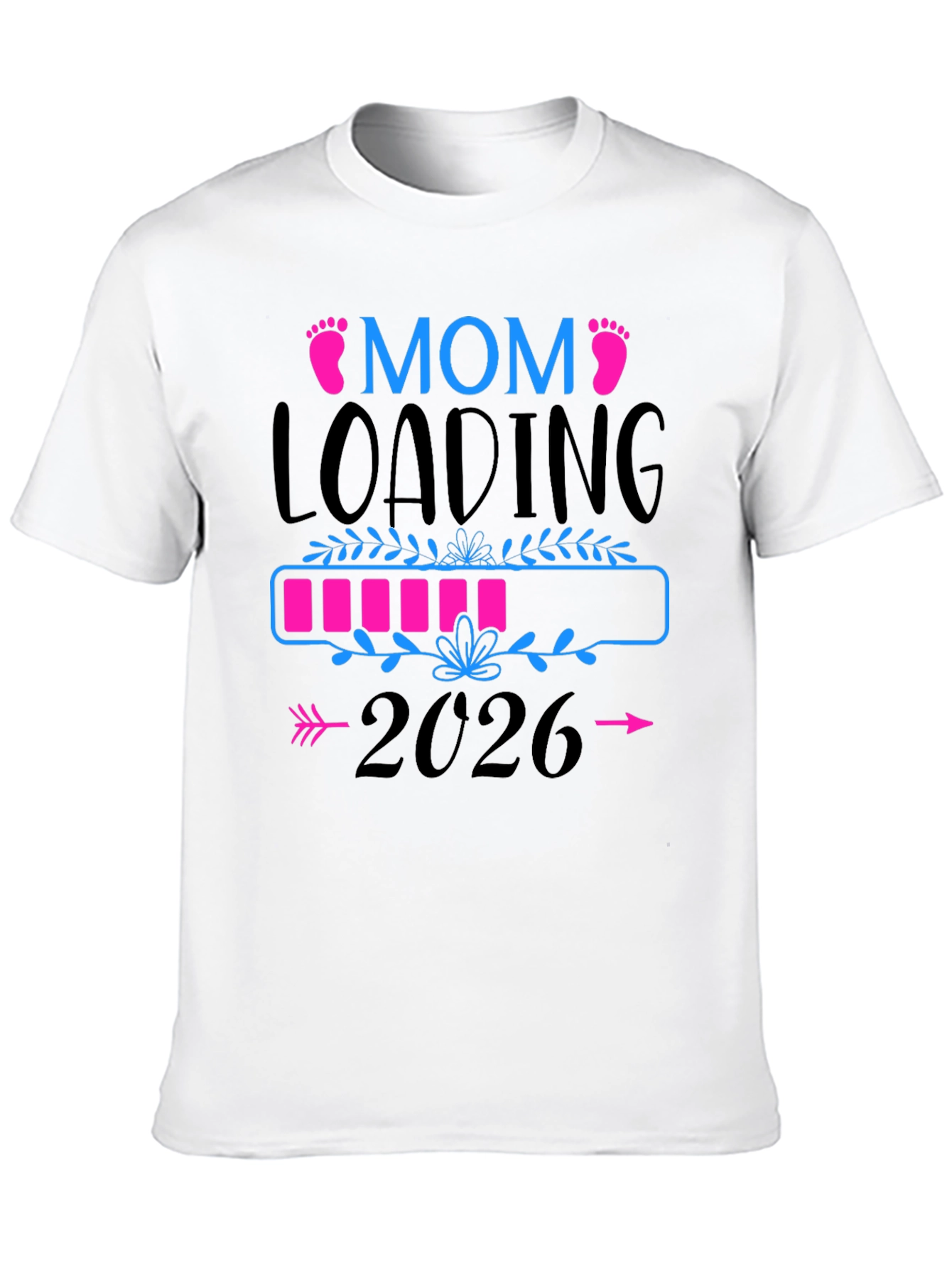 Mom Loading 2026 Pregnancy Announcement T-Shirt