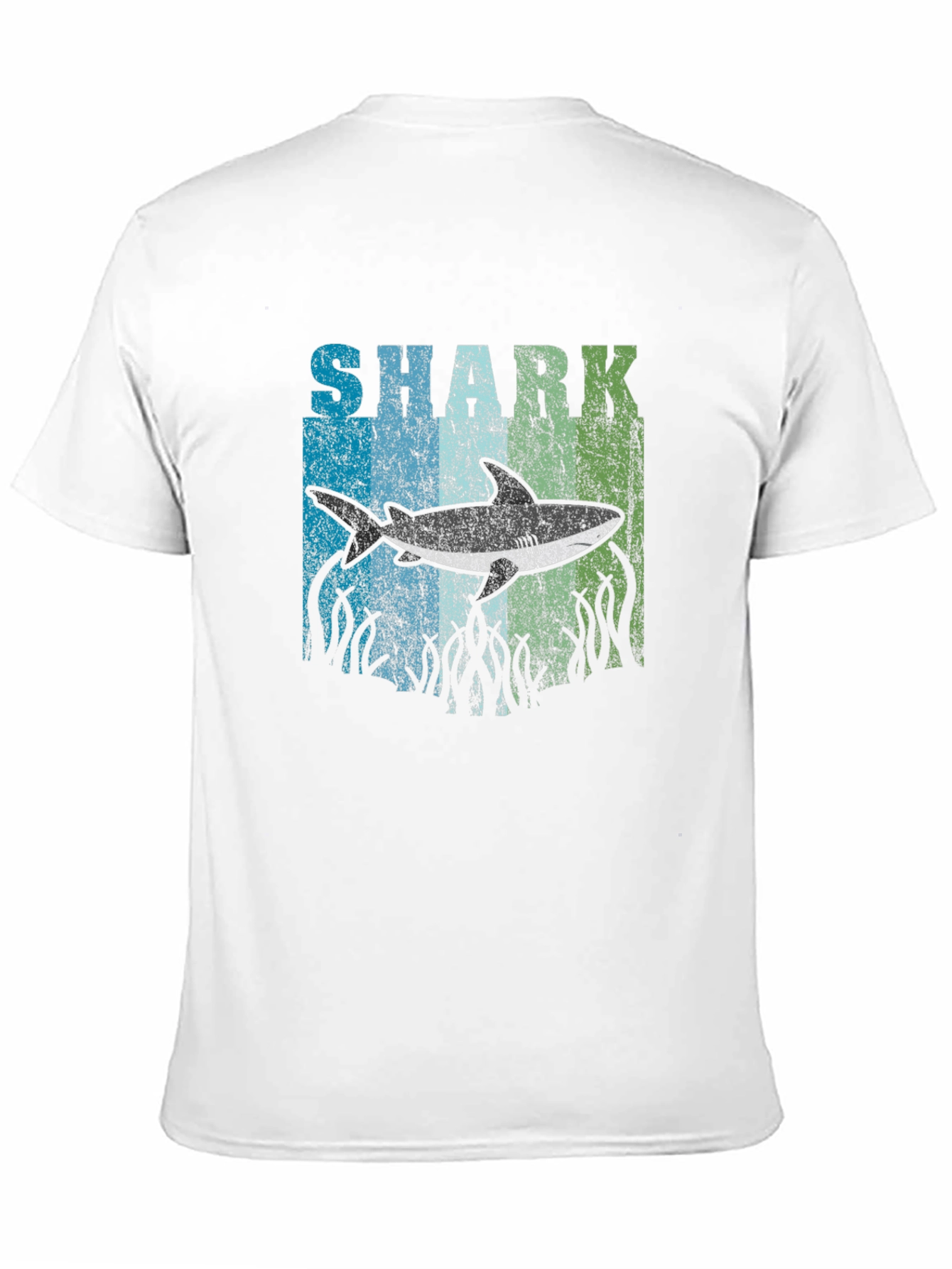 Shark Graphic T-Shirt - Distressed Design