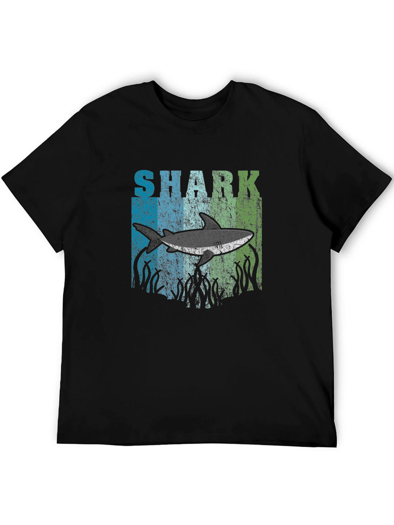 Shark Graphic T-Shirt - Distressed Design