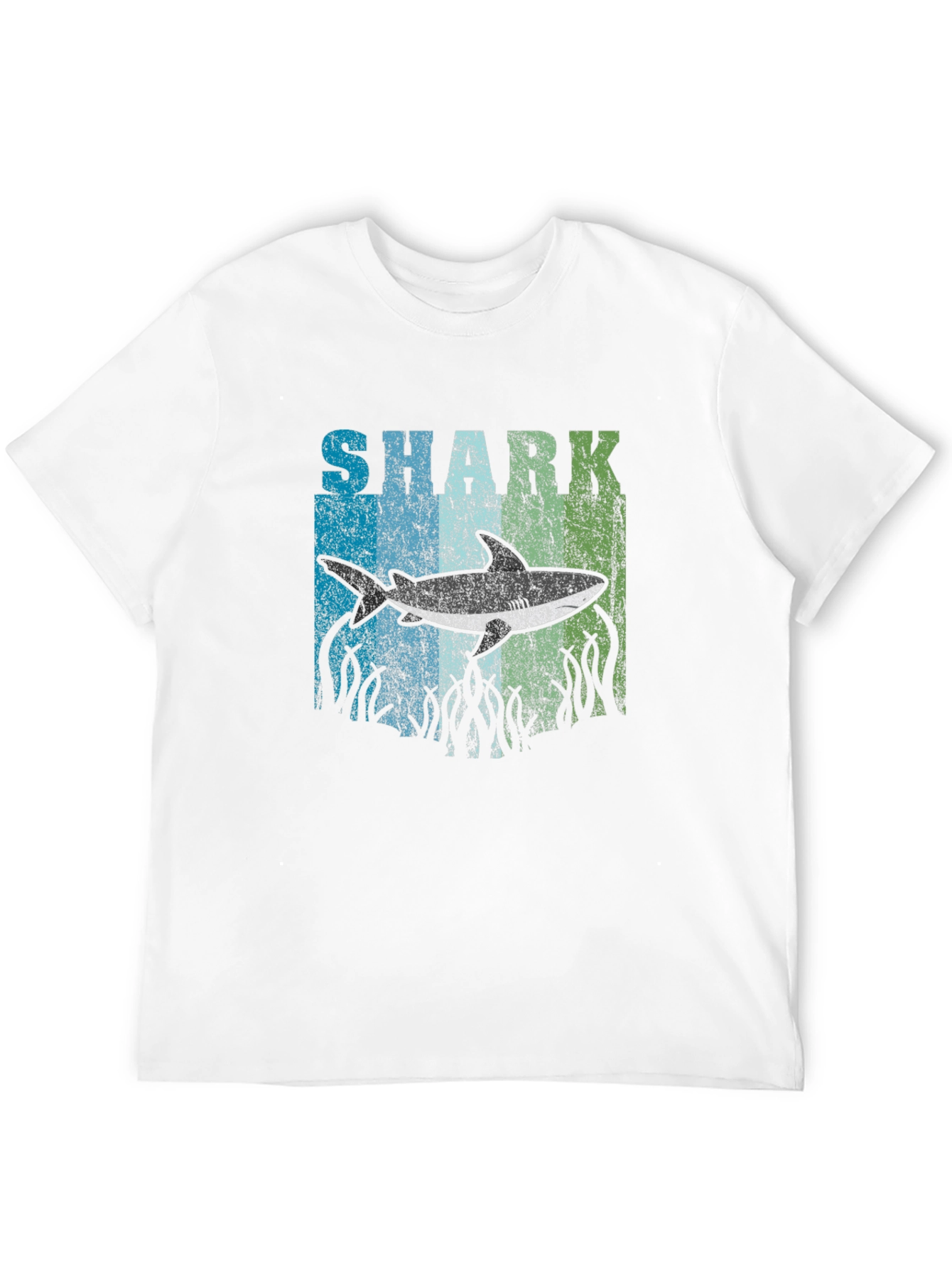 Shark Graphic T-Shirt - Distressed Design