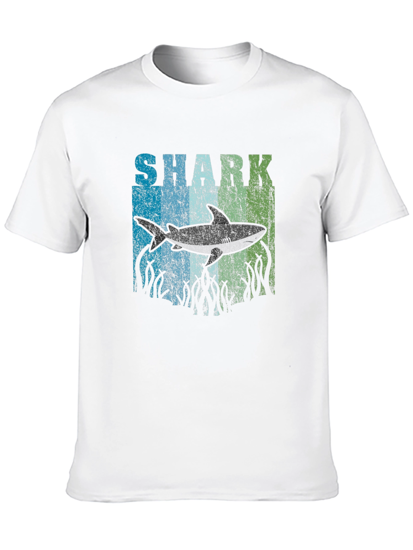 Shark Graphic T-Shirt - Distressed Design