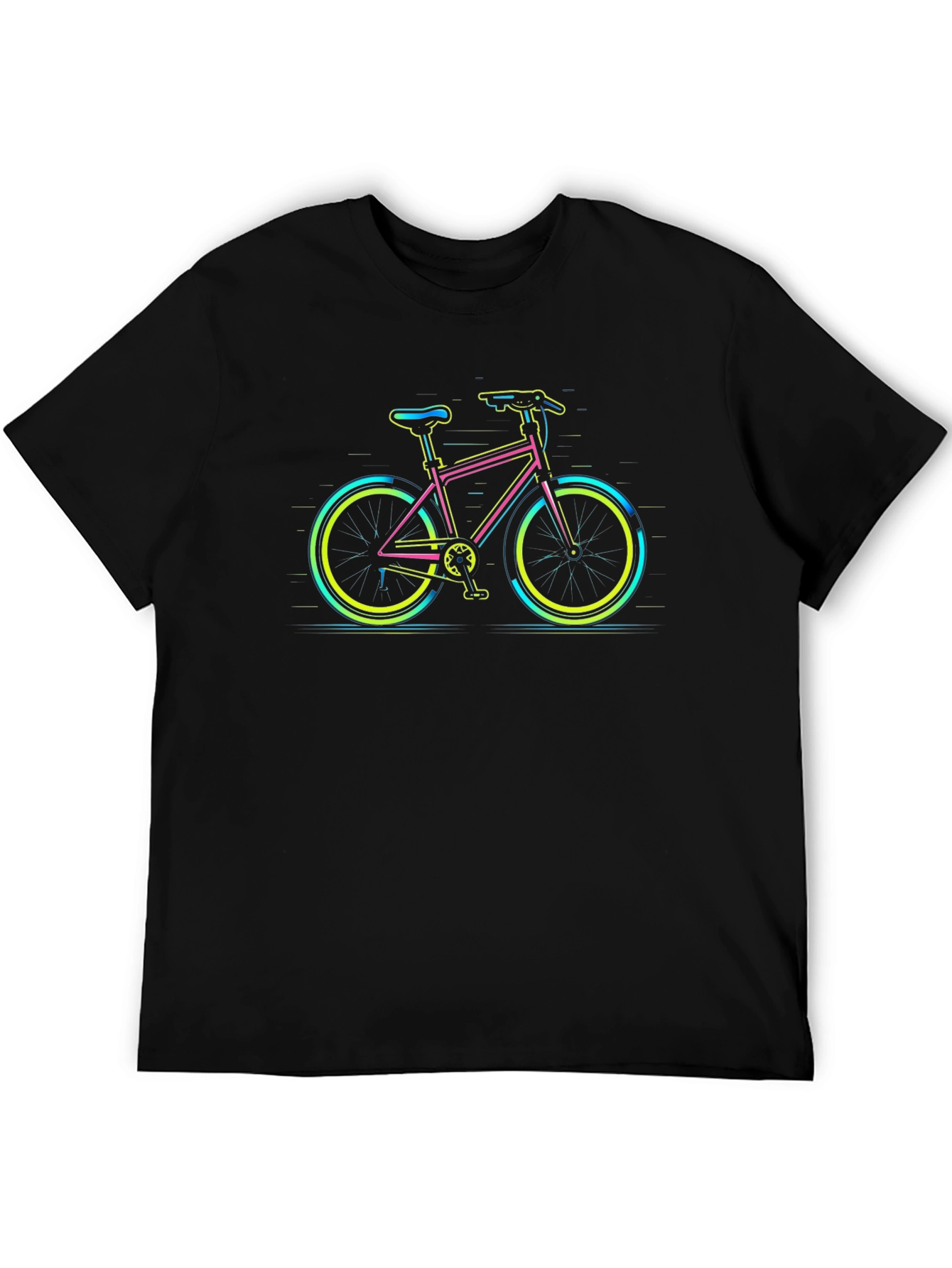 Neon Bicycle Graphic Tee - Cool Casual Style