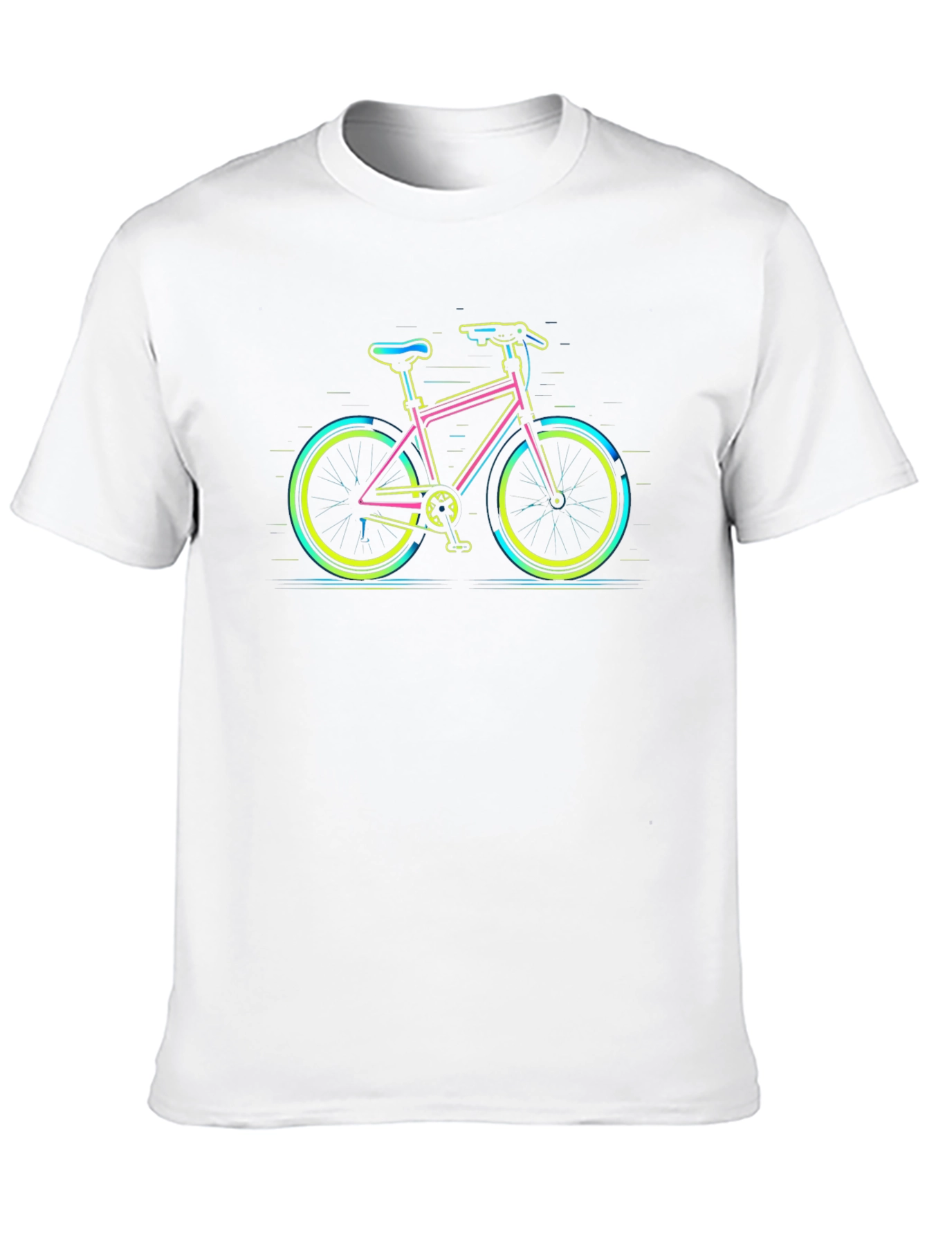 Neon Bicycle Graphic Tee - Cool Casual Style