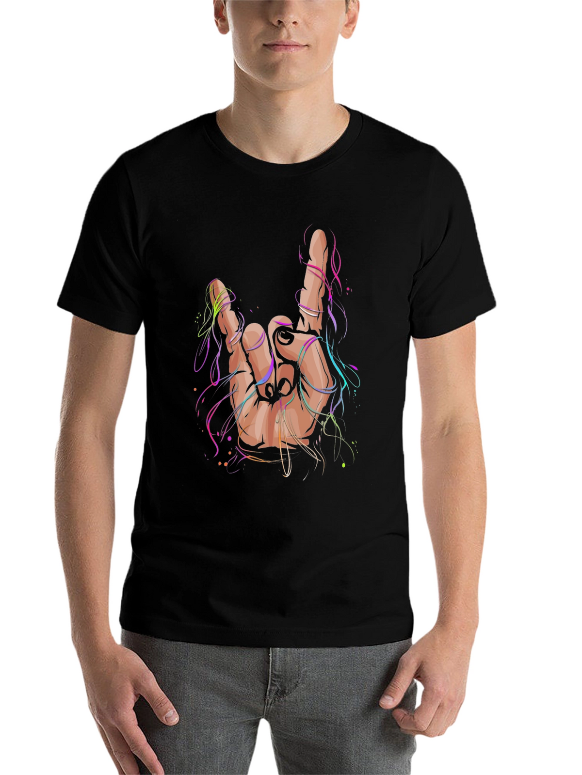 Rock On Hand T-Shirt - Bold Graphic Tee