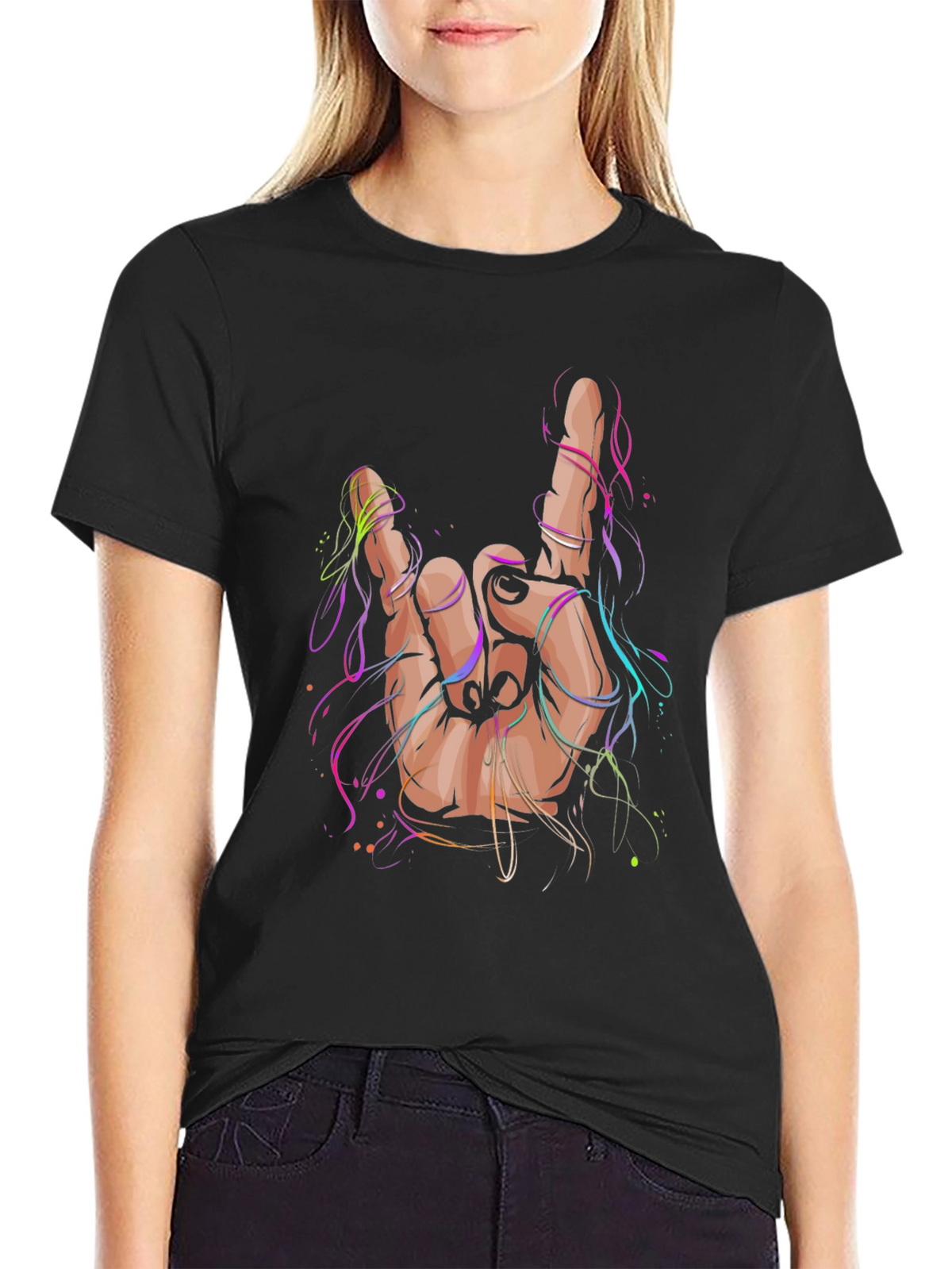 Rock On Hand T-Shirt - Bold Graphic Tee