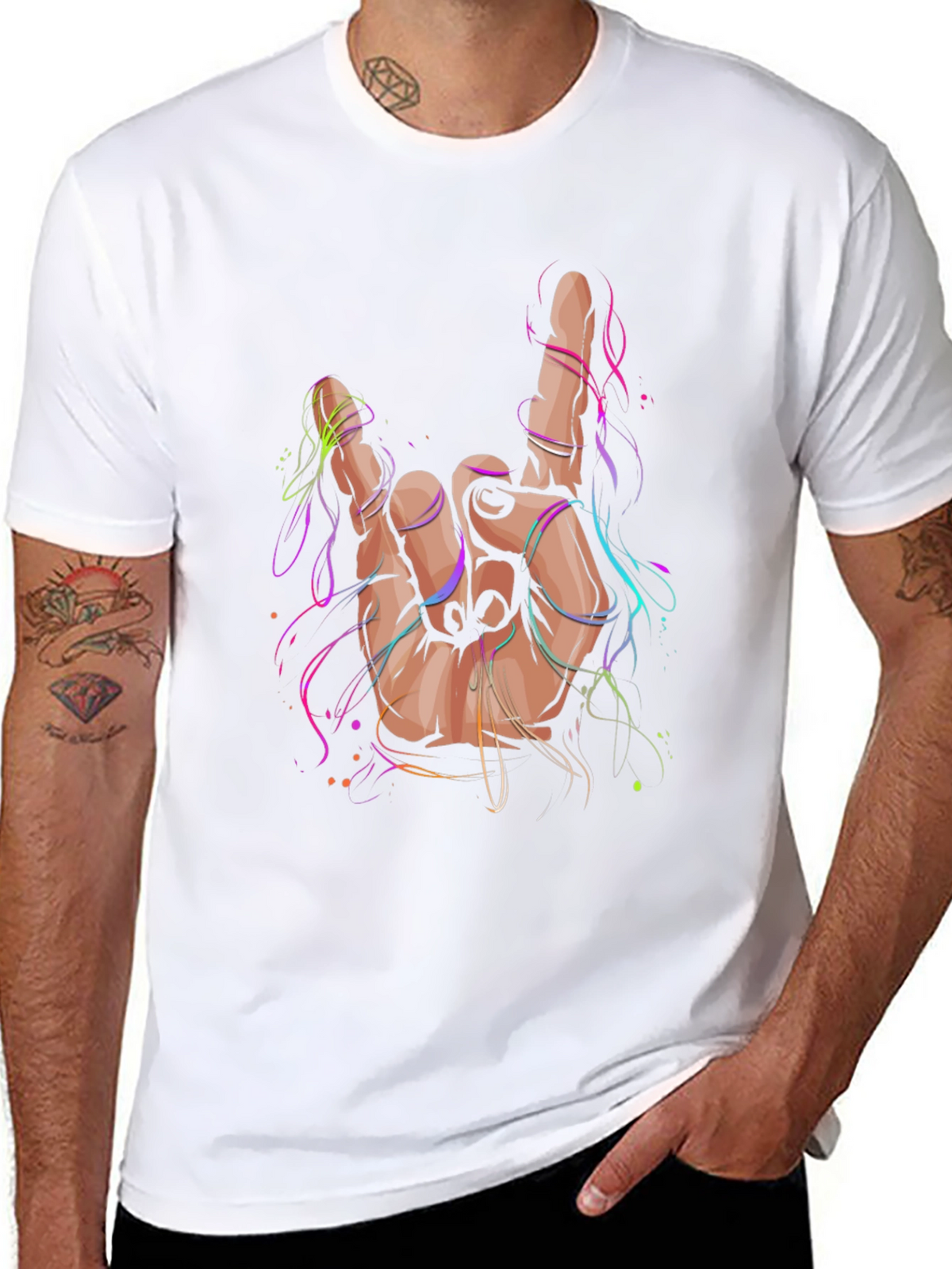Rock On Hand T-Shirt - Bold Graphic Tee