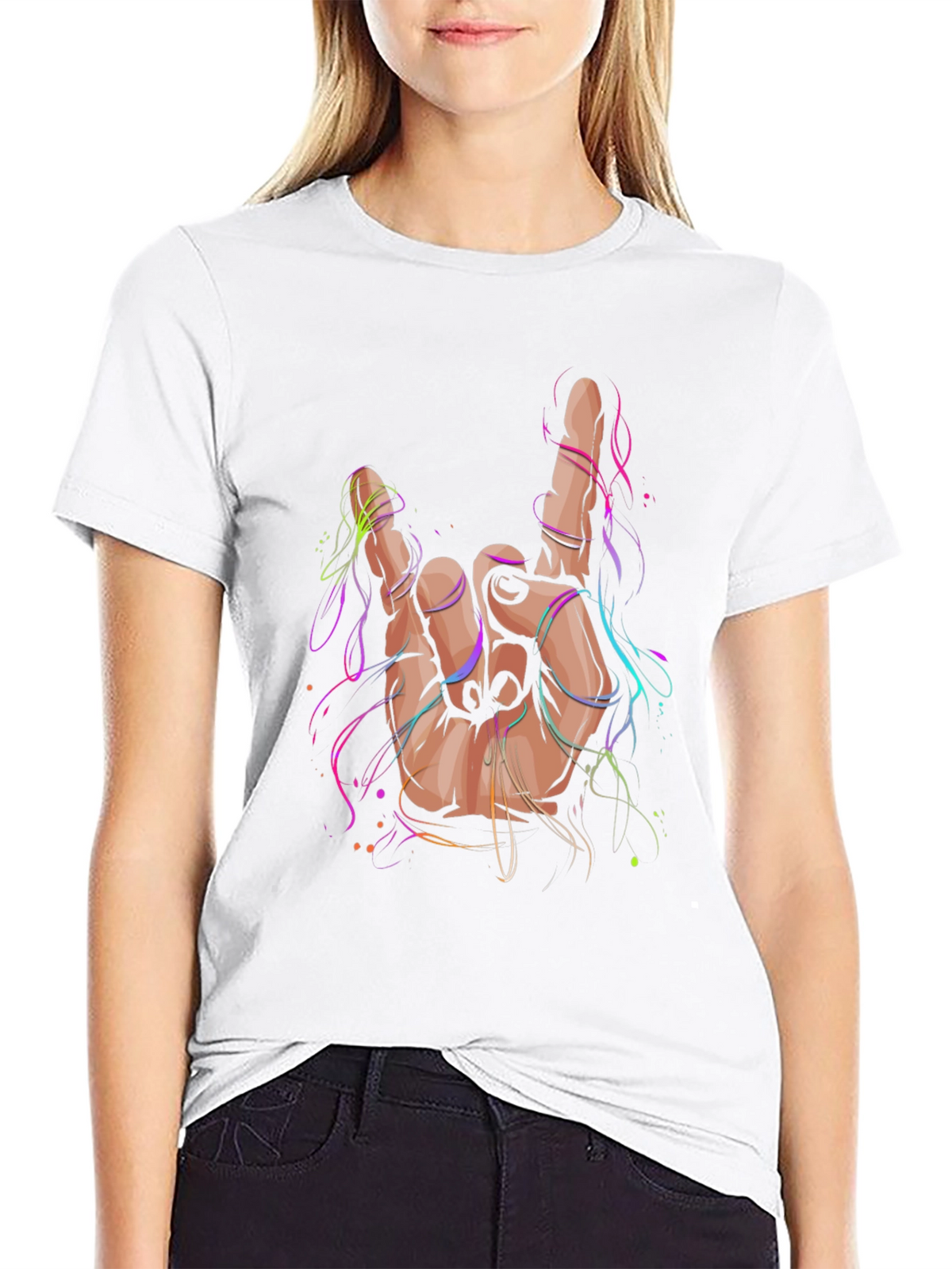 Rock On Hand T-Shirt - Bold Graphic Tee