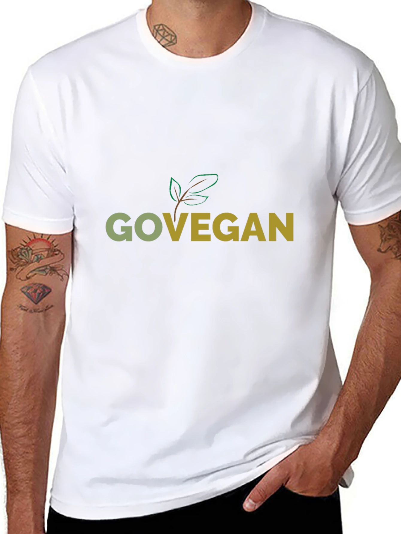 Go Vegan Graphic Tee - Stylish Vegan T-Shirt