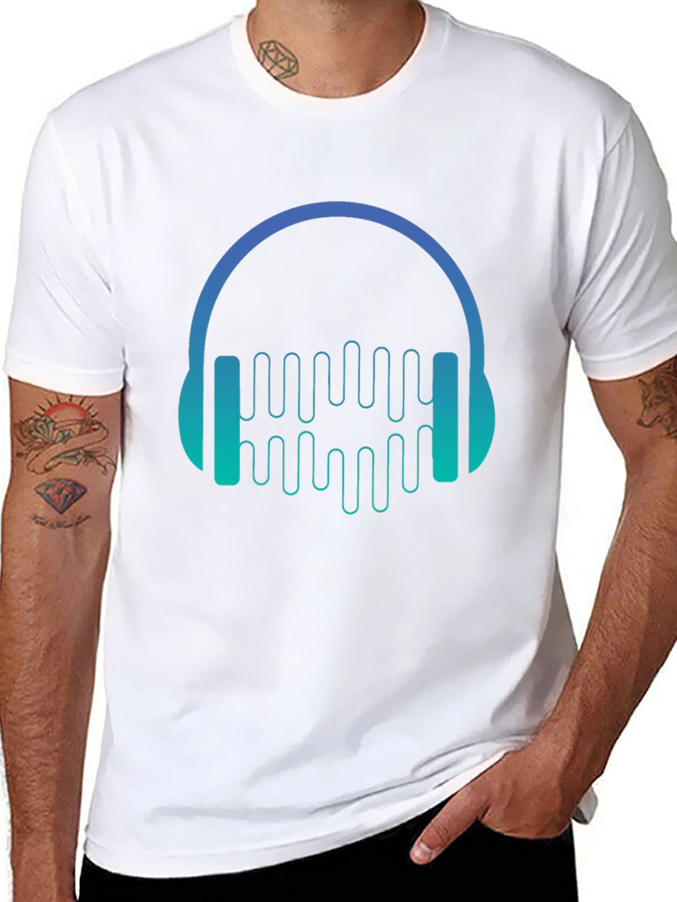 Headphone Music Graphic T-Shirt