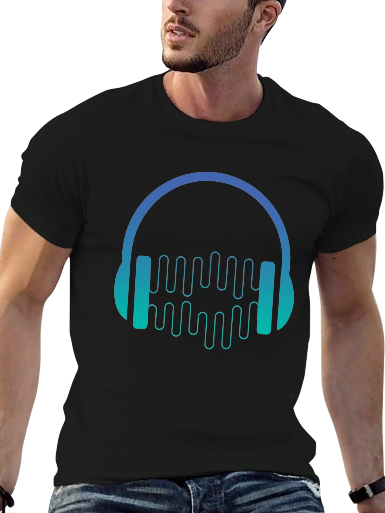 Headphone Music Graphic T-Shirt