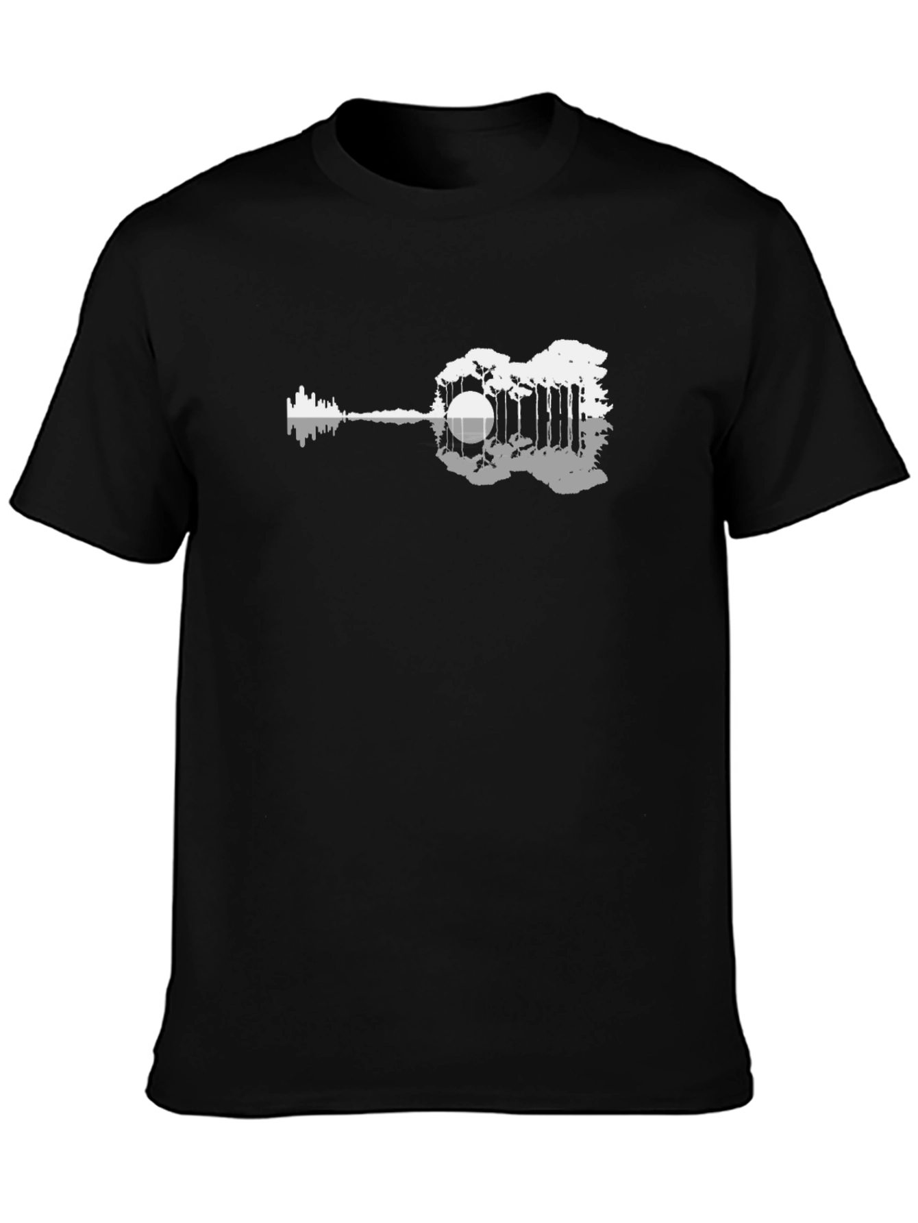 Nature Guitar Graphic Tee - Black