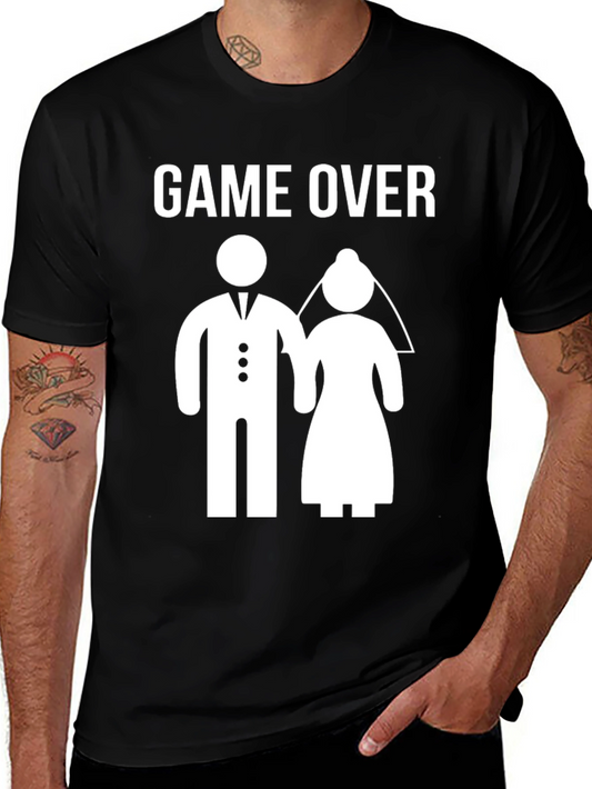 Game Over Wedding T-Shirt - Funny Bachelor Party Tee