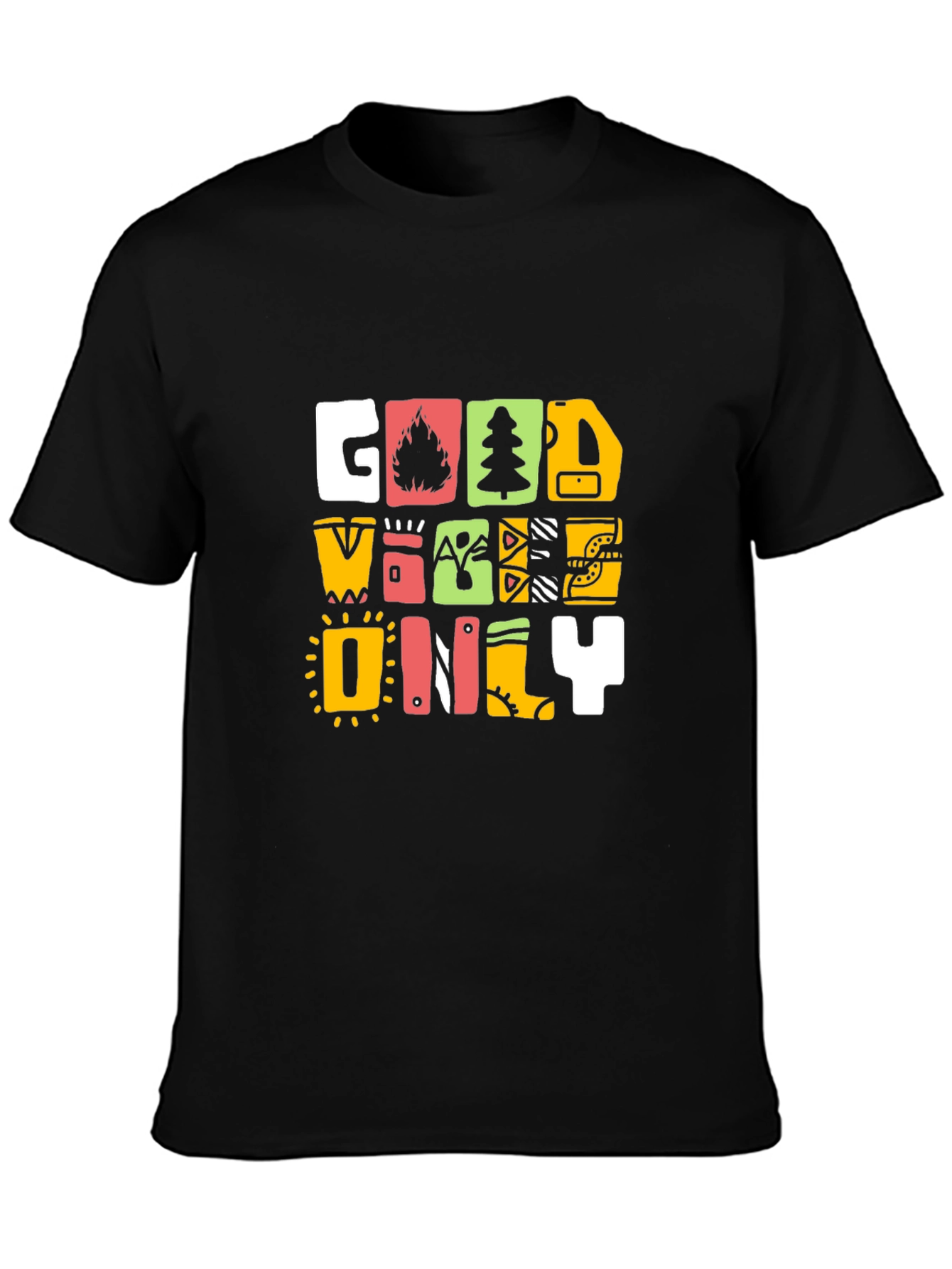 Good Vibes Only Graphic Print T-Shirt