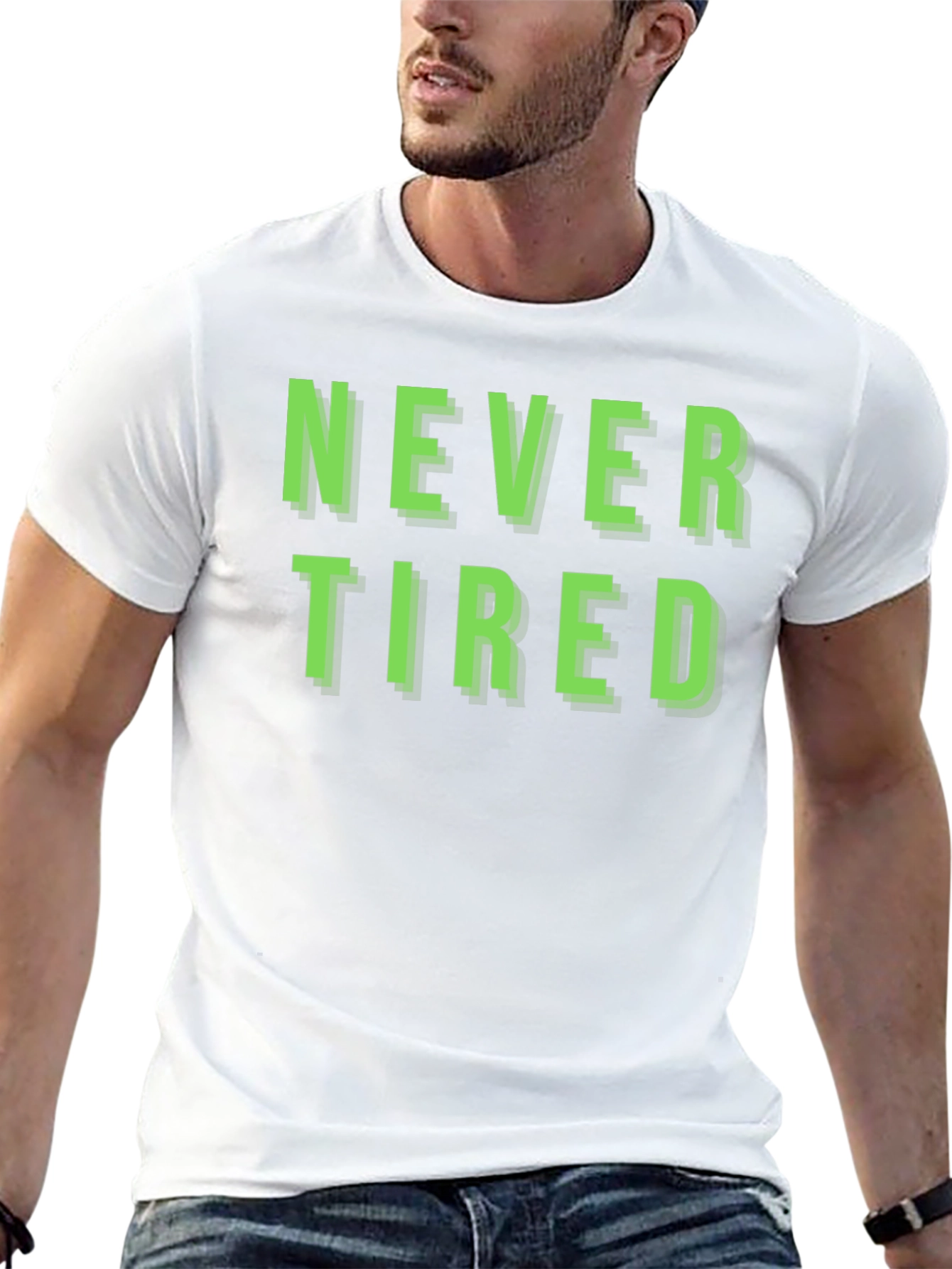 Never Tired Graphic T-Shirt - Black
