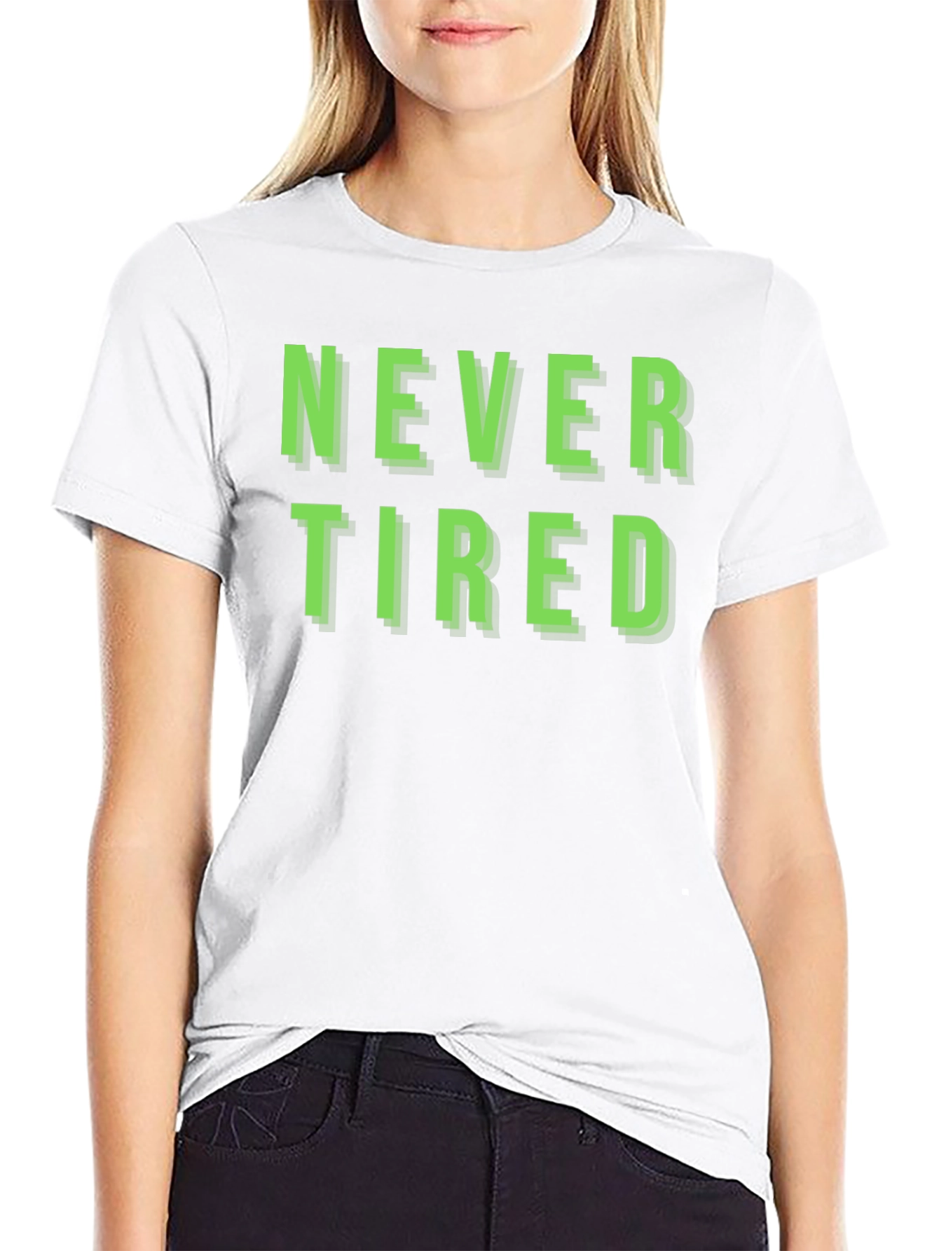 Never Tired Graphic T-Shirt - Black