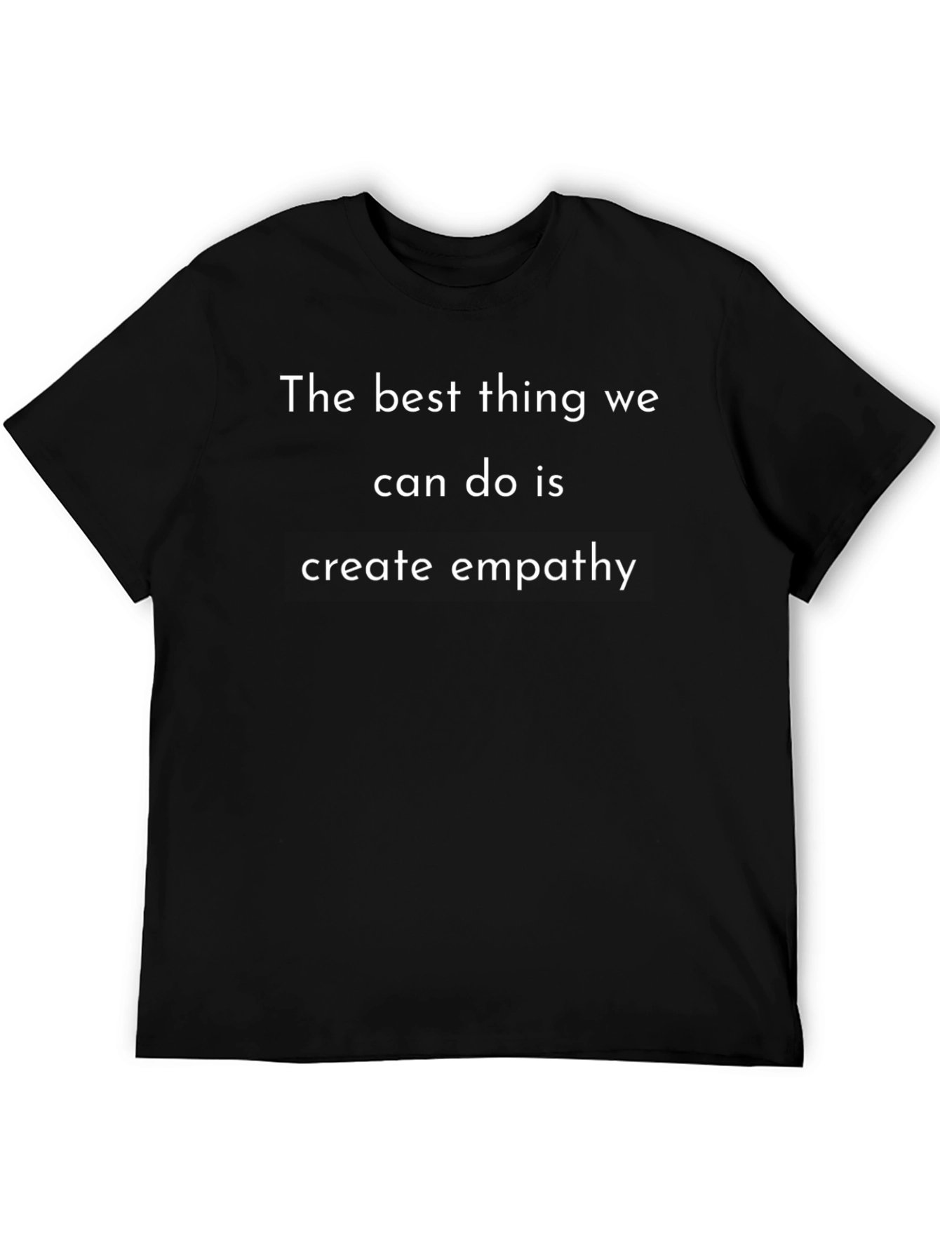 Empathy T-Shirt - Black Crew Neck Tee