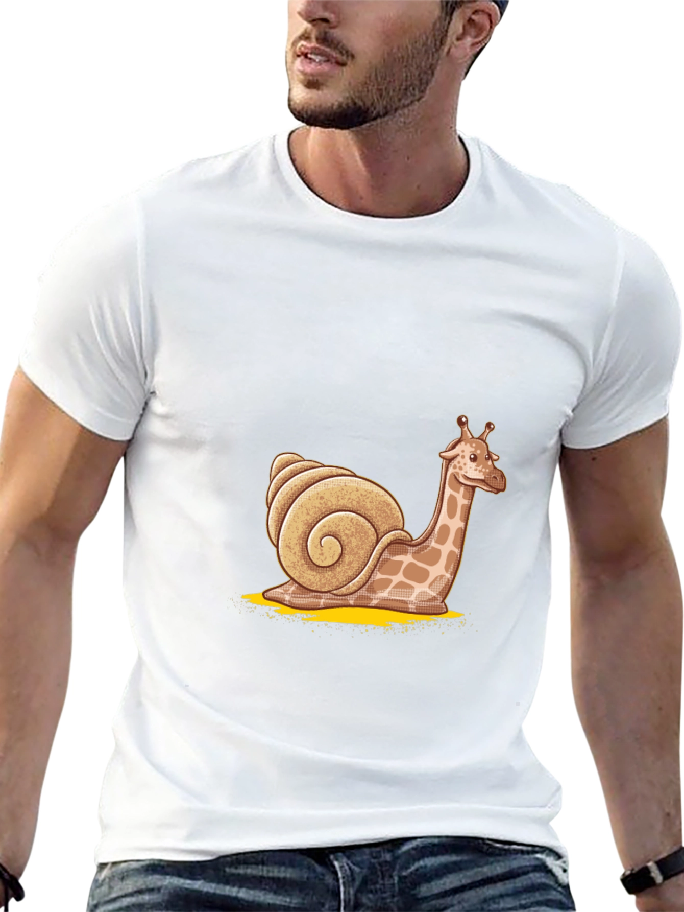 Giraffe Snail Graphic Tee