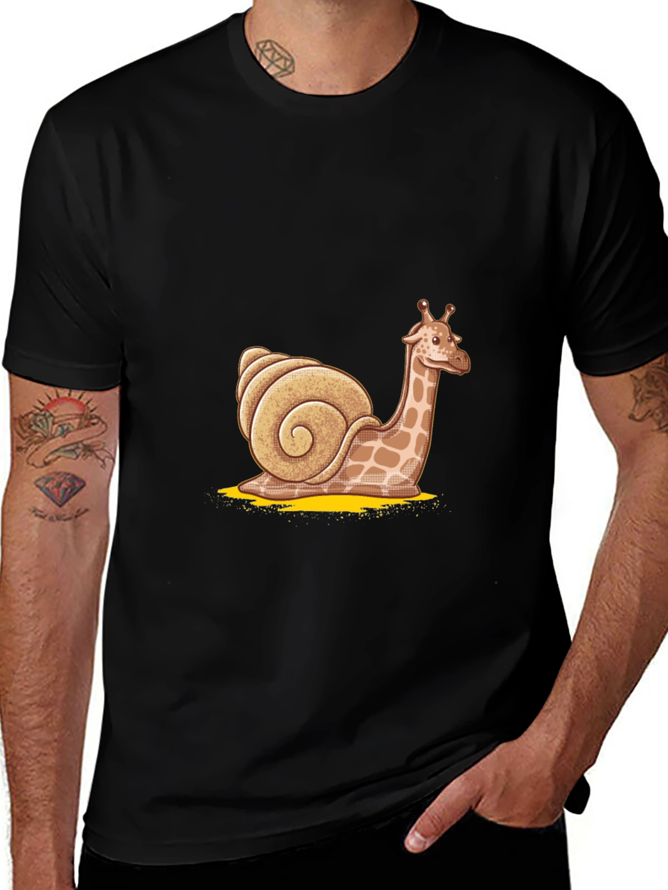 Giraffe Snail Graphic Tee