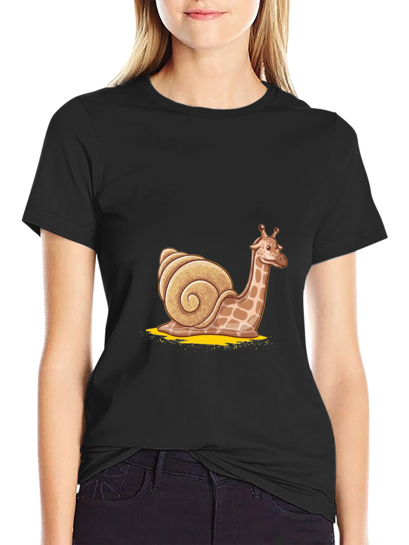 Giraffe Snail Graphic Tee