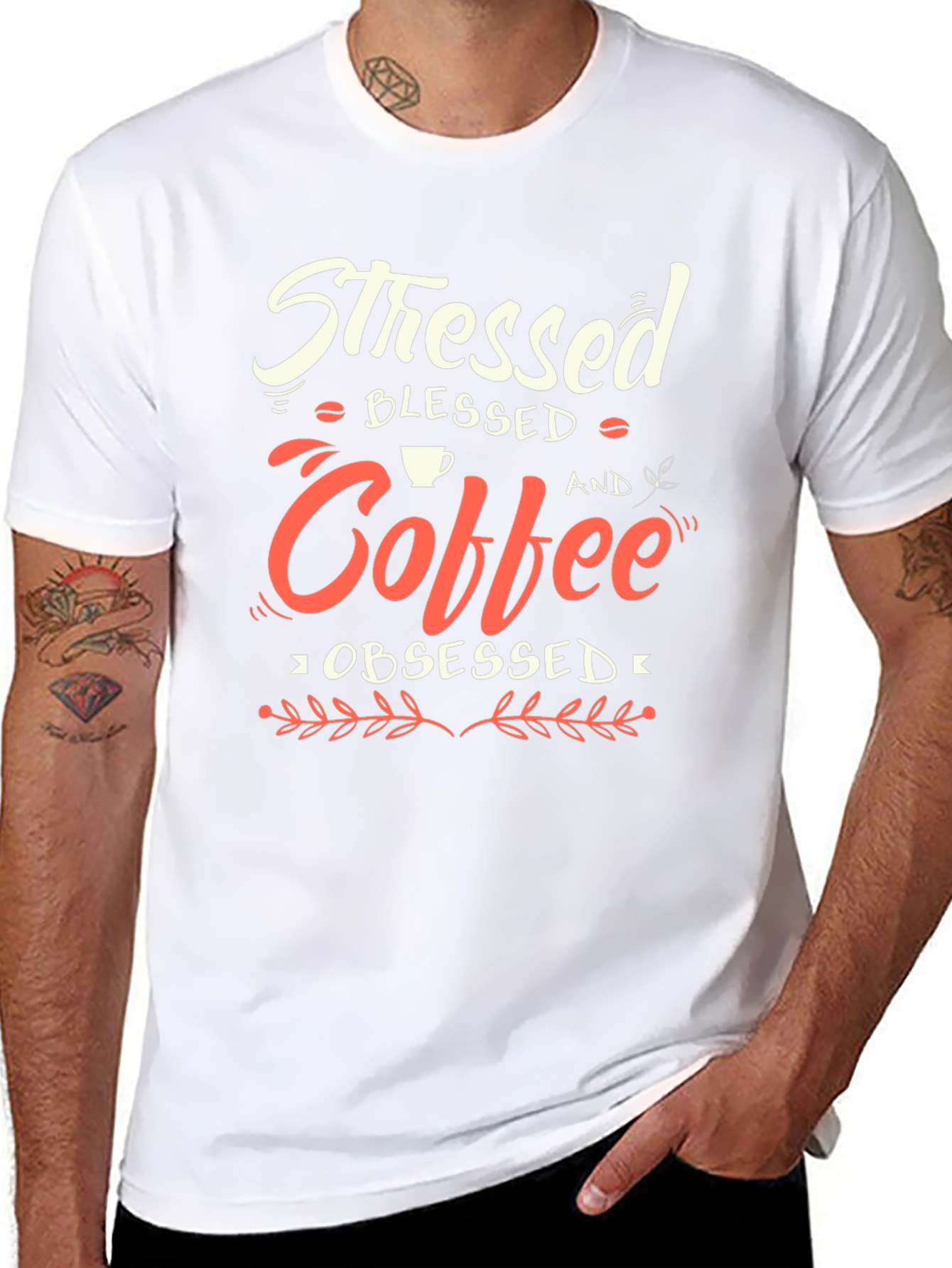 Stressed Blessed Coffee Obsessed T-Shirt