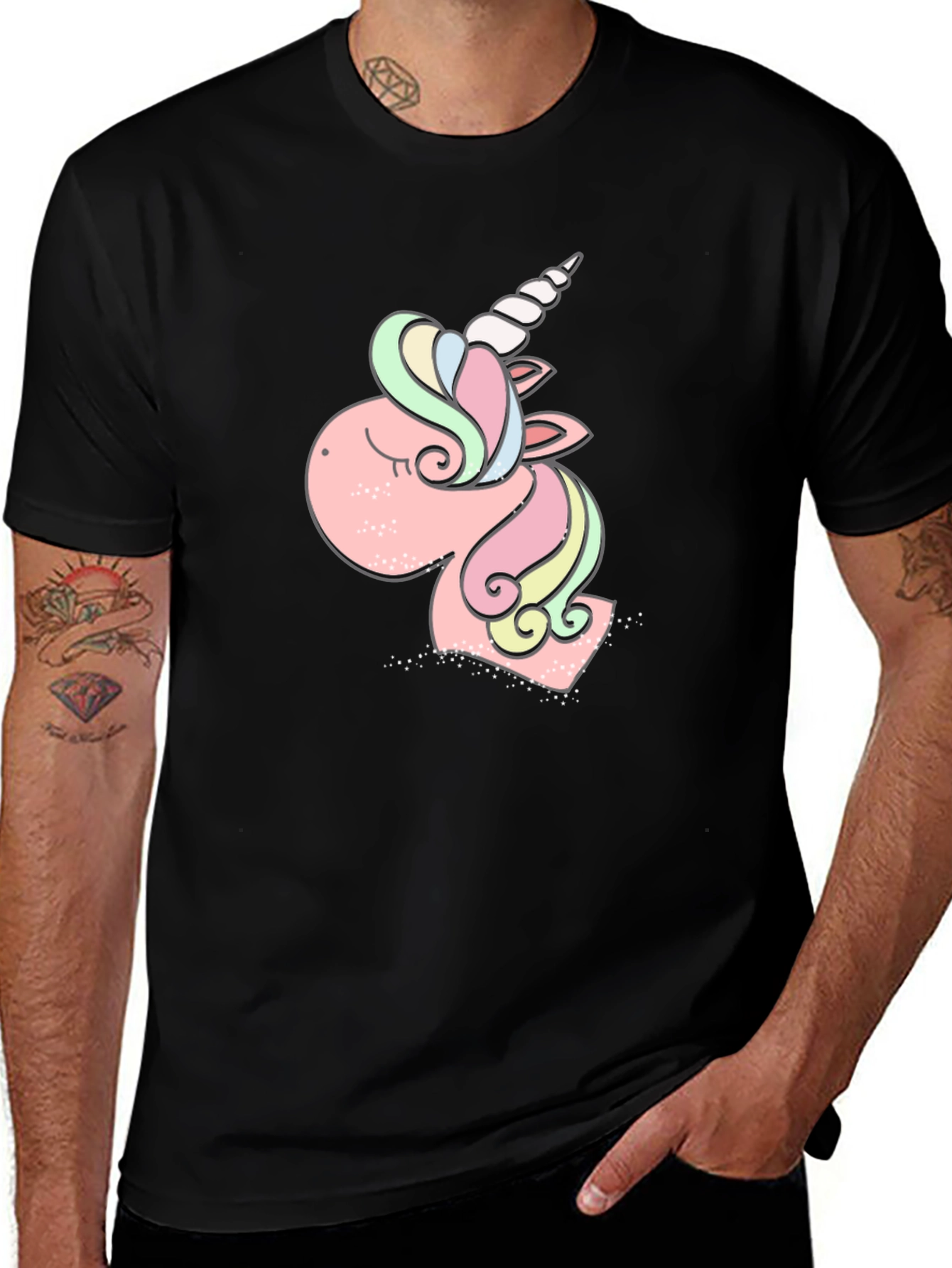 Unicorn Graphic Tee - Black T-Shirt